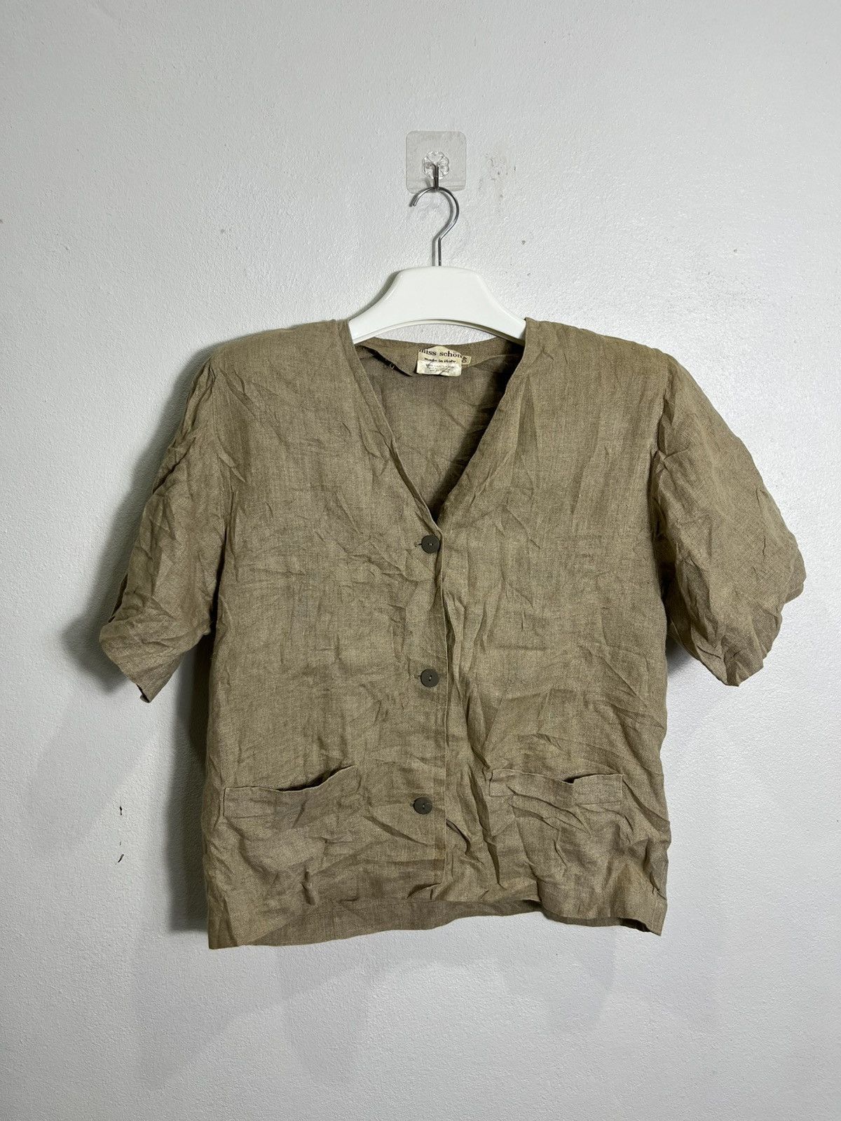 Mila Schon Vintage 80’s Miss Schön by Mila schön Italy Linen jacket Size S / US 4 / IT 40 - 1 Thumbnail