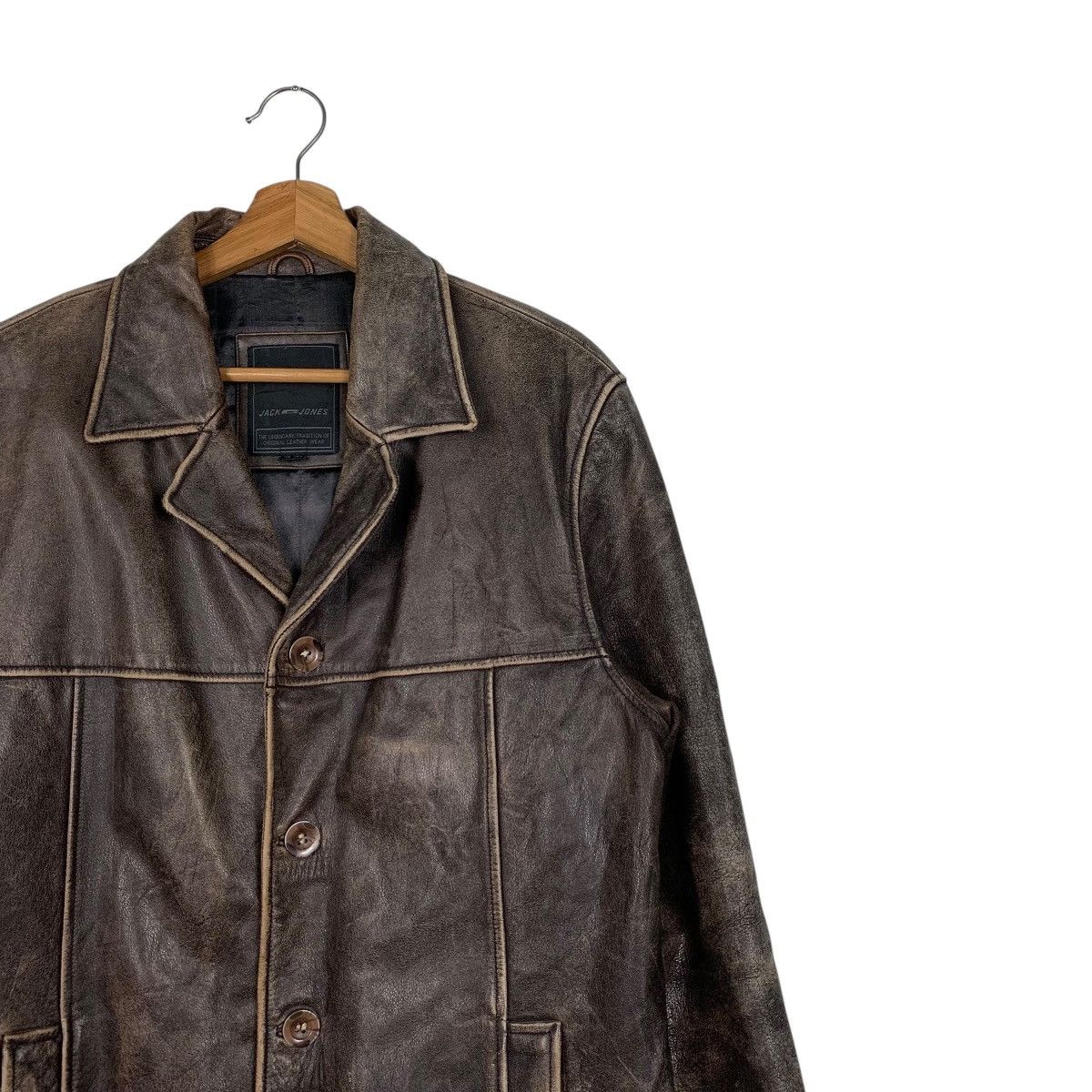 Japanese Brand Vintage Jack And Jones Leather Jacket Size US M / EU 48-50 / 2 - 5 Thumbnail