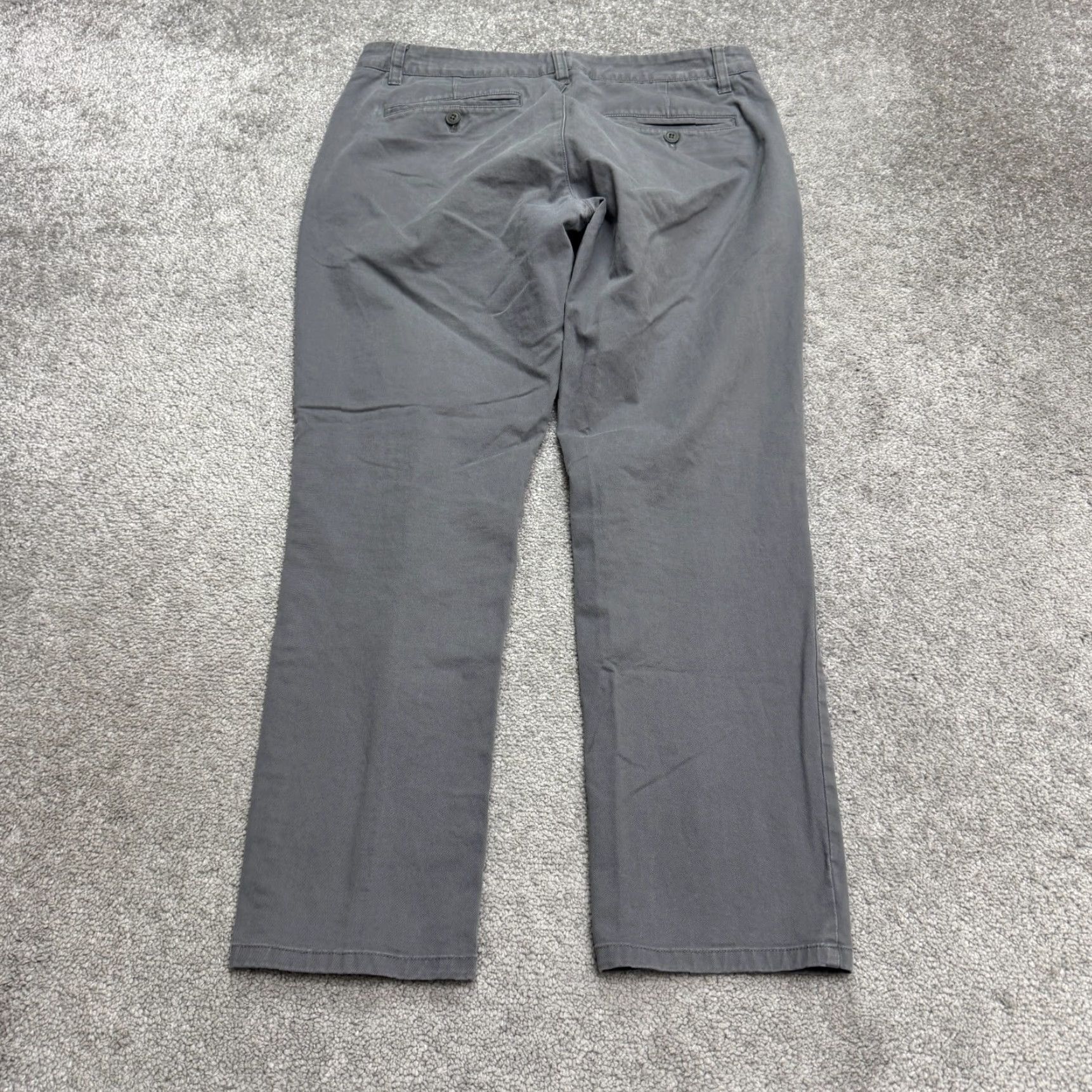 Bonobos Bonobos Chino Pants Mens 32x28 Gray Cotton Flat Front Straight Leg Regular Fit Casual Workwear Reversible? No (ignore) Size US 32 / EU 48 - 2 Thumbnail