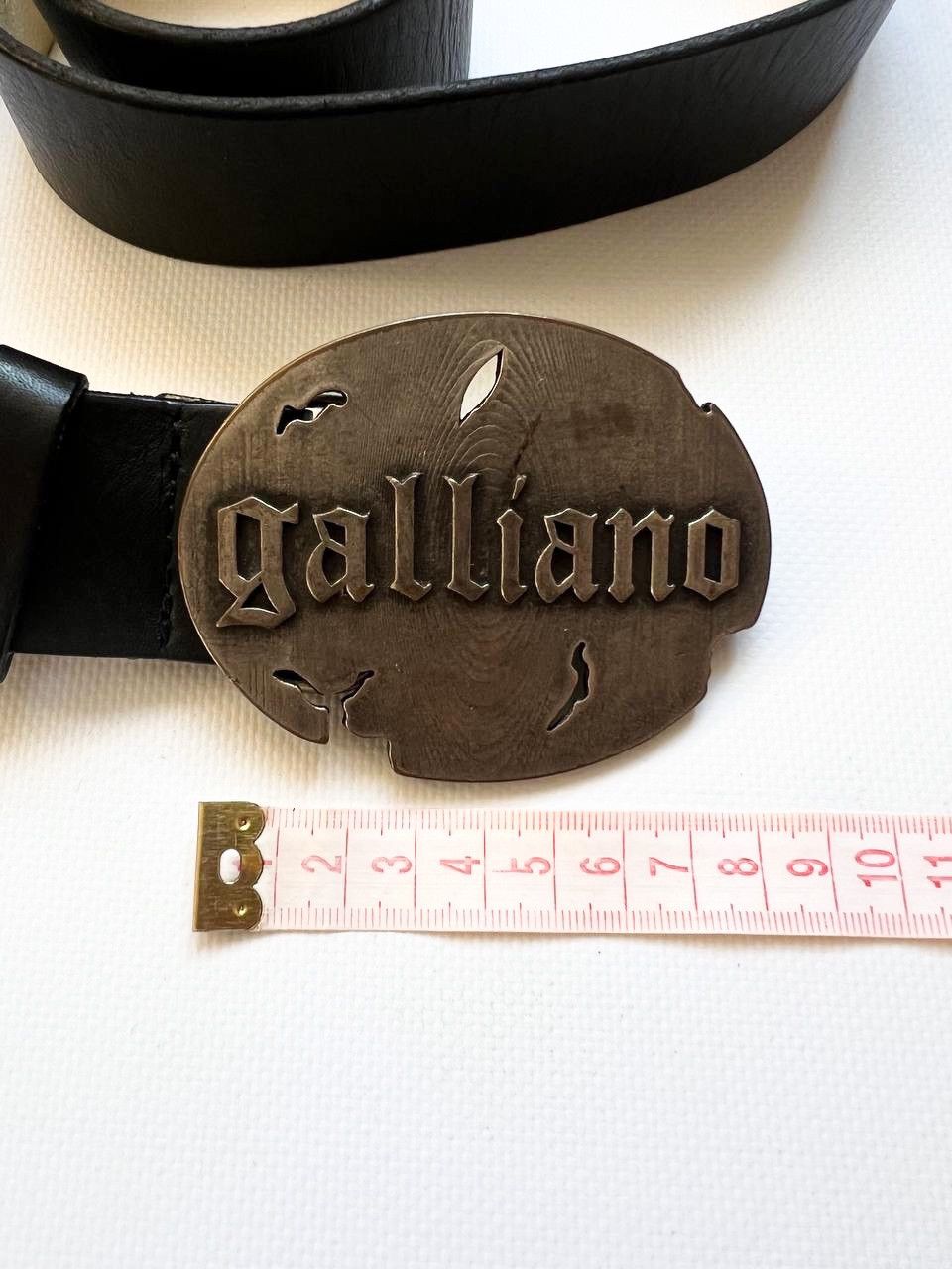 Dior × John Galliano × Vintage Vintage Galliano leather belt by Dior gothic punk big buckle Size ONE SIZE - 8 Thumbnail
