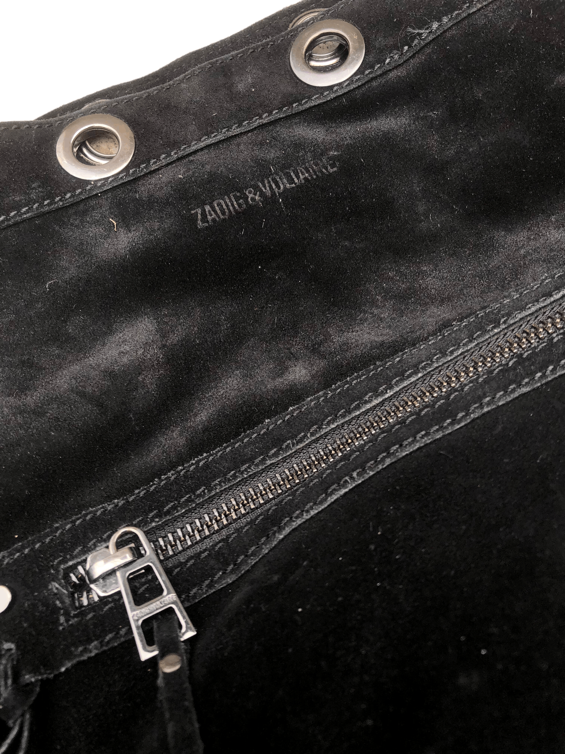 Zadig & Voltaire 🔥Y2K ZADIG & VOLTAIRE 'Bobo Gipsy' Black Suede Bucket Bag Size ONE SIZE - 6 Thumbnail
