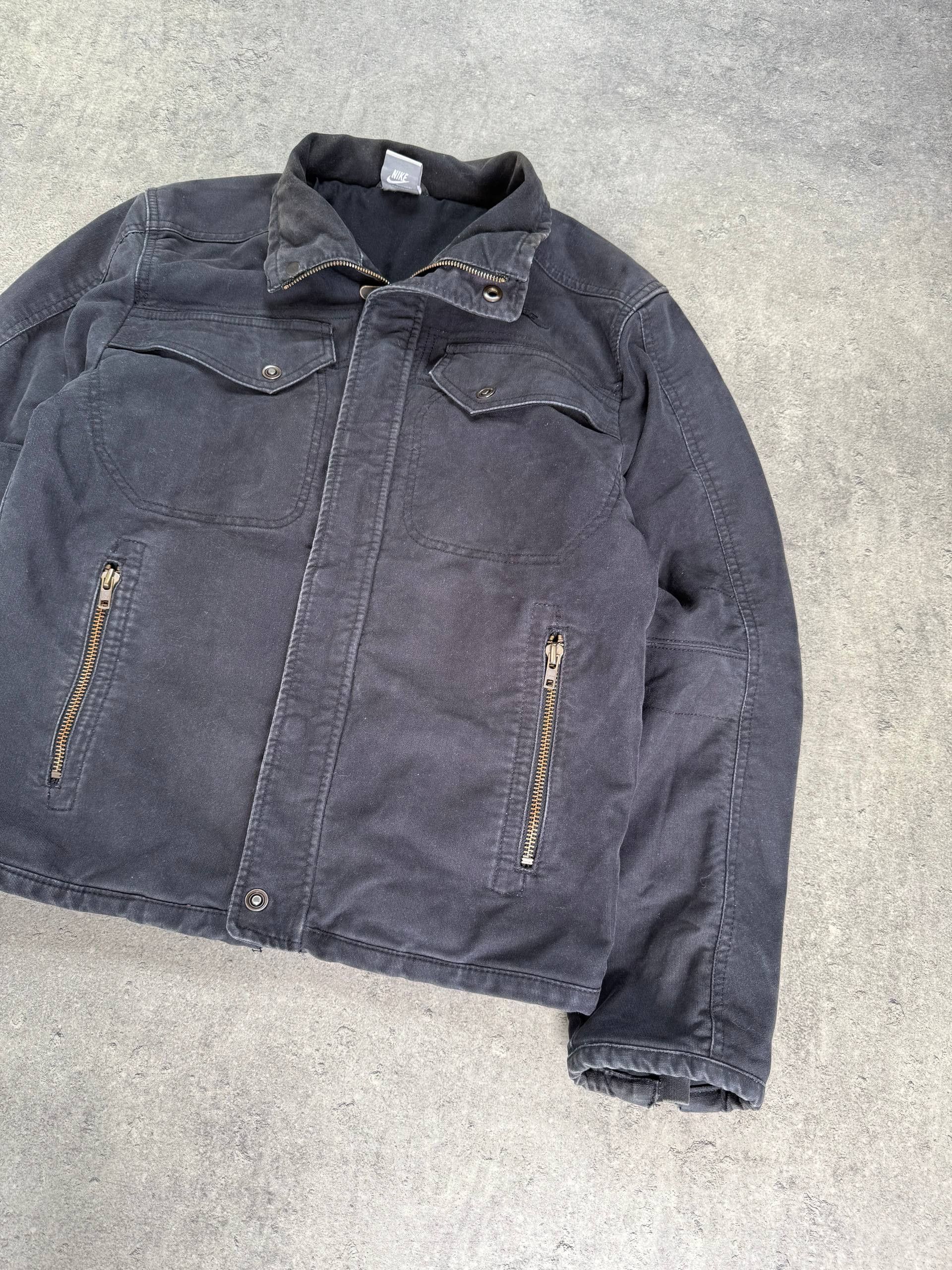 Nike Vintage 00s Nike denim distressed faded jacket work RARE Size US S / EU 44-46 / 1 - 3 Thumbnail