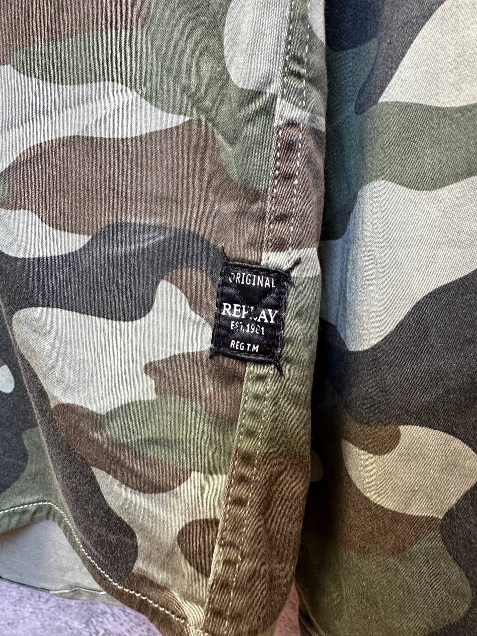 Replay Replay Camouflage Overshirt Full Zip Jacket Shirt US Army Size US L / EU 52-54 / 3 - 14 Thumbnail