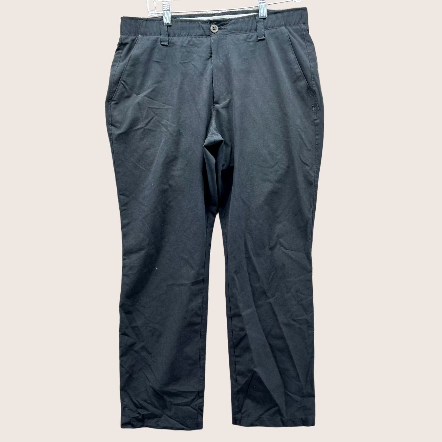 Under Armour Under Armour Pants Mens 34x30 Black Chino Flat Front Knit Trouser UA Golf Pants Mens 34x30 Black Chino Flat Front Knit Trouser UA Golf Size US 34 / EU 50 - 1 Thumbnail