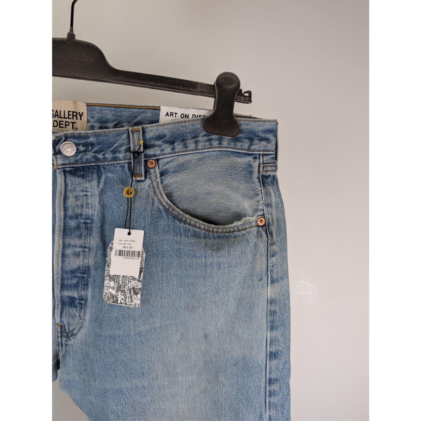 Gallery Dept. o1rshd1 5001 denim jeans in Blue 35 x 33 Size US 35 - 5 Thumbnail