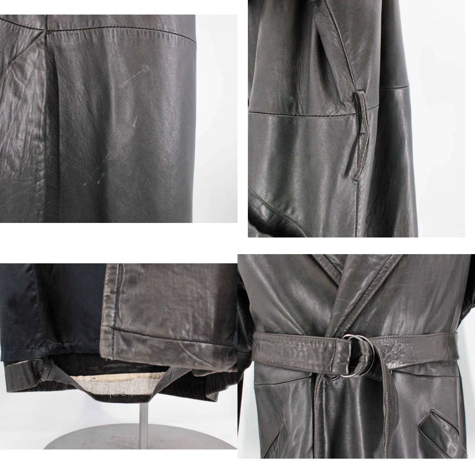 Andrew Marc VINTAGE Andrew Marc Leather Jacket Men Trench Coat Jacket M Black 90s Size US M / EU 48-50 / 2 - 9 Thumbnail