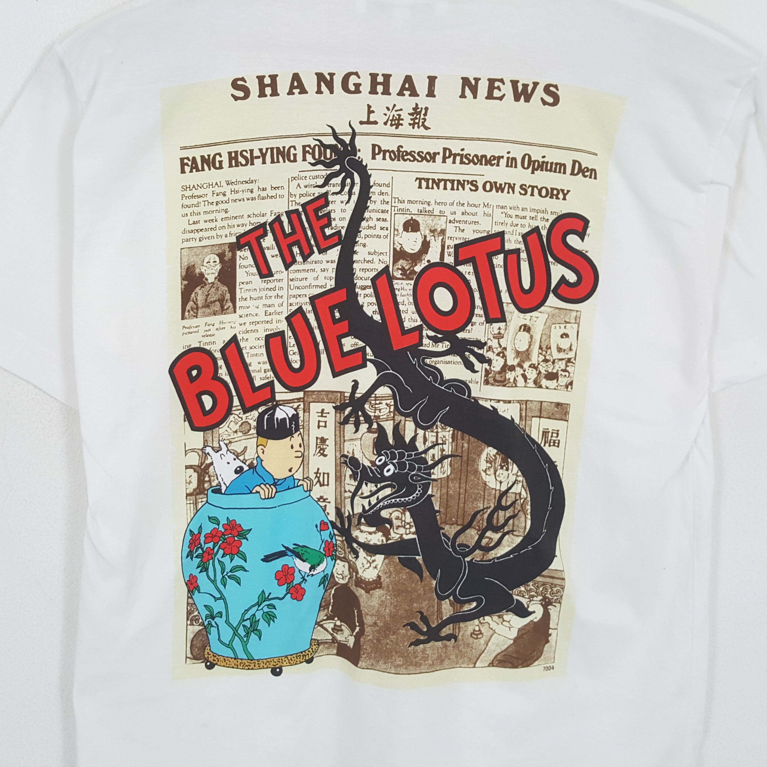 Vintage Vintage TINTIN THE BLUE LOTUS American Cartoon T-Shirts Size US L / EU 52-54 / 3 - 2 Thumbnail