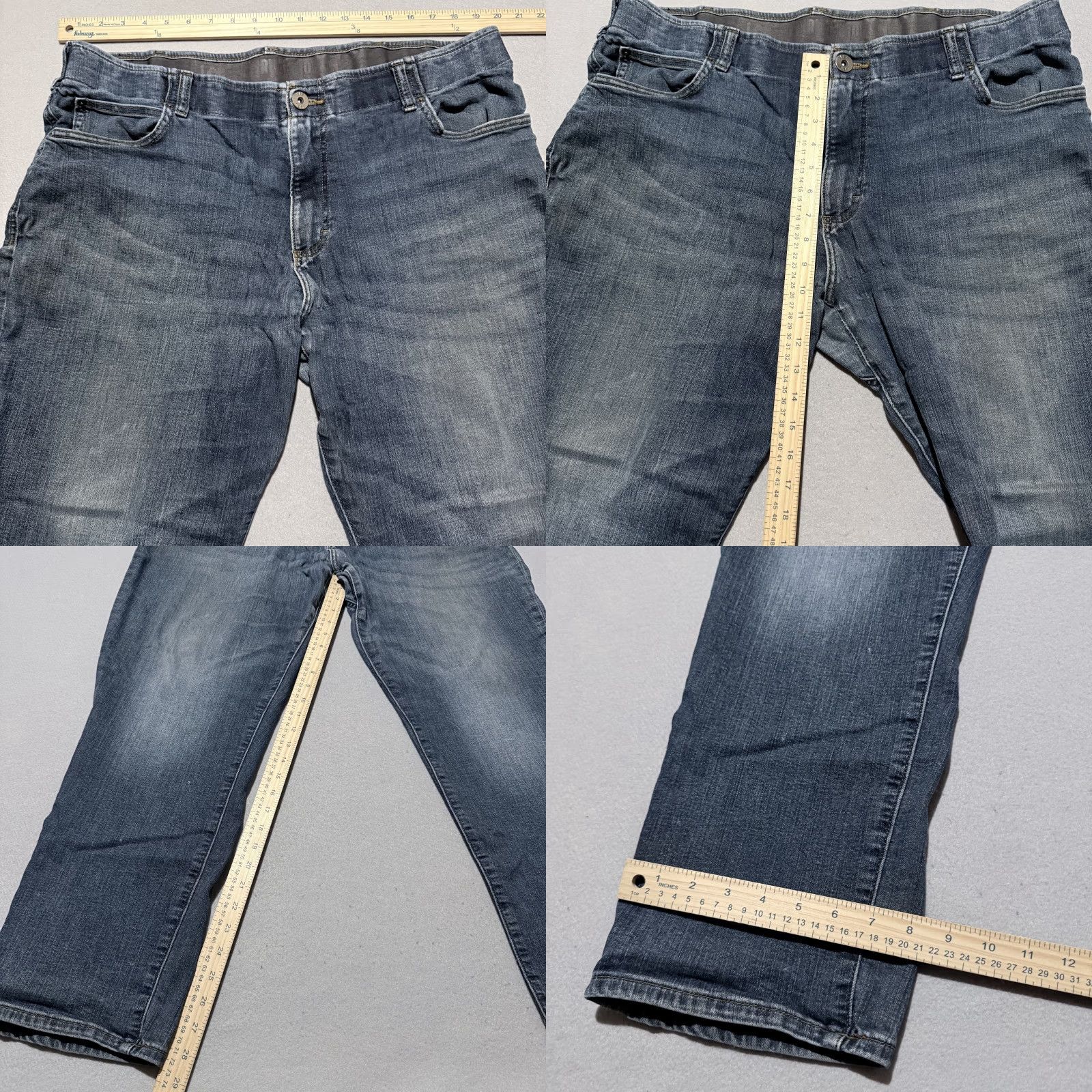 Lee Lee Jeans Blue Denim Stretch Straight Zip Fly - 40x30 Mens Regular Size US 40 / EU 56 - 9 Thumbnail