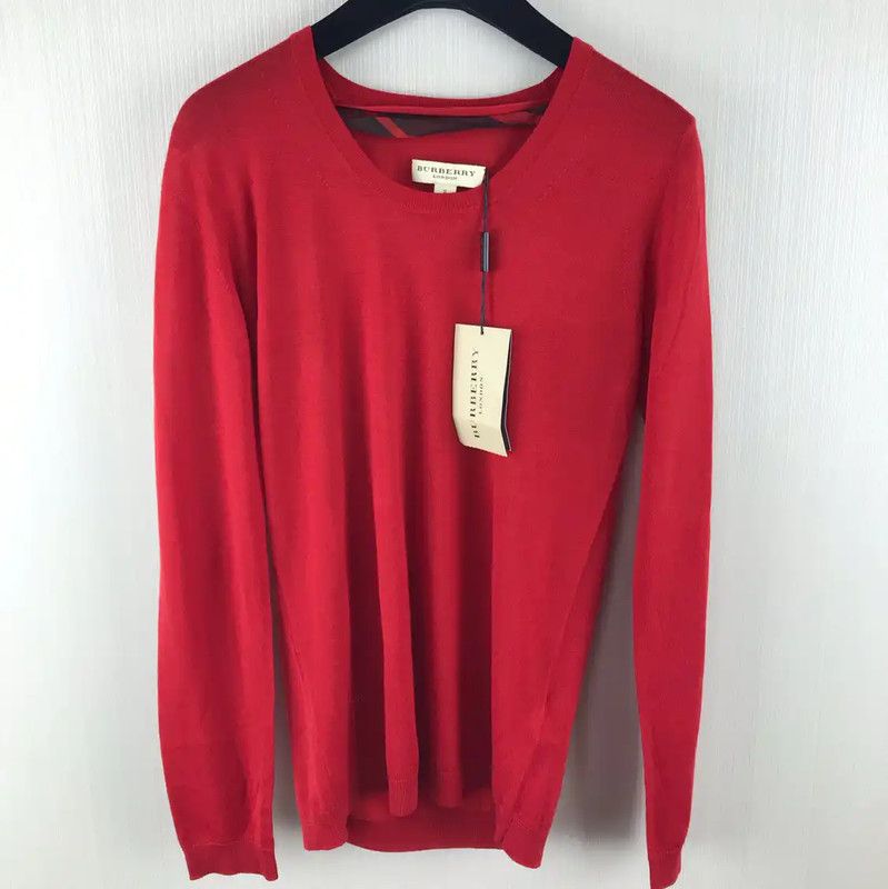 Burberry Burberry Red Wool Women’s Knitted Sweater Size S / US 4 / IT 40 - 1 Thumbnail