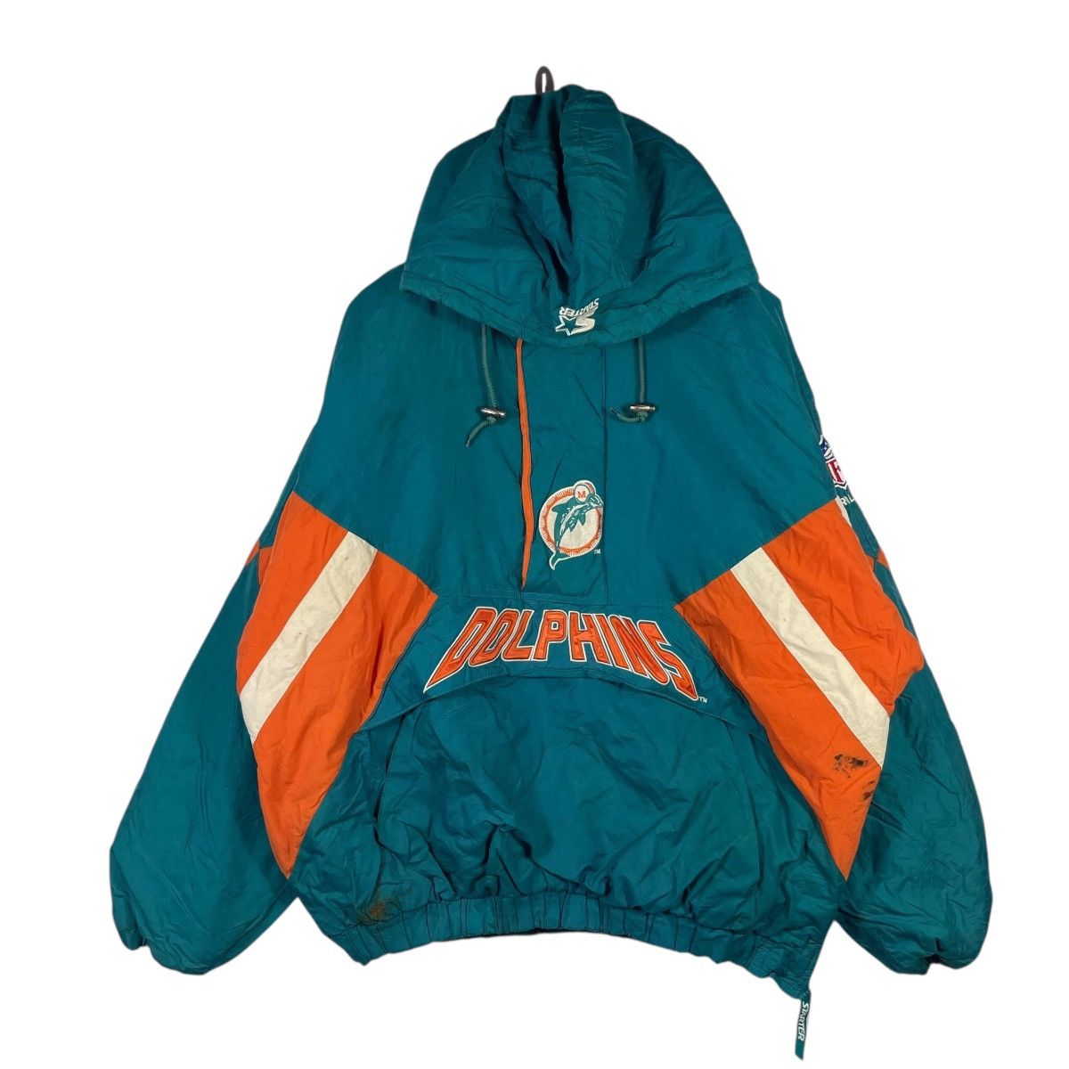 NFL Vintage 90s MIAMI DOLPHINS NFL Pro Line Pullover Jacket Size US XXL / EU 58 / 5 - 1 Thumbnail