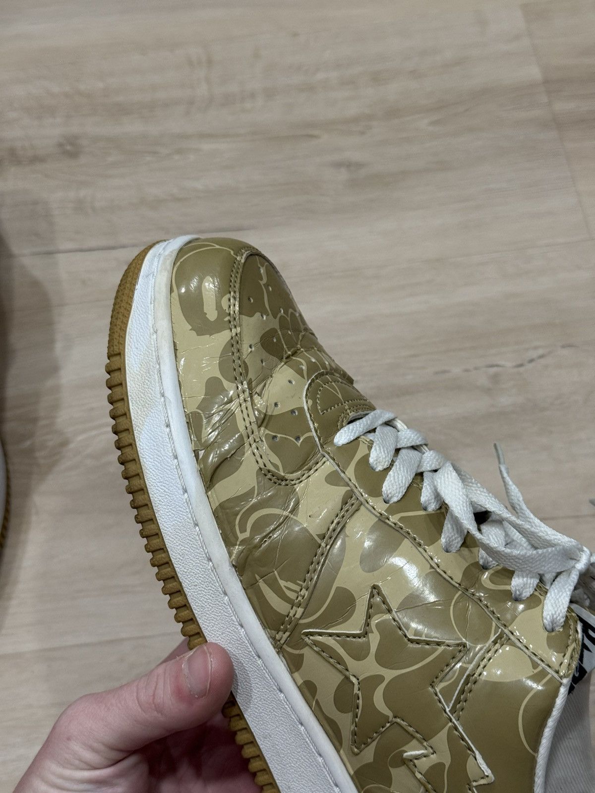 Bape Bape Footsoldier Desert Camo Bapesta Sneaker Size US 12 / EU 45 - 5 Thumbnail