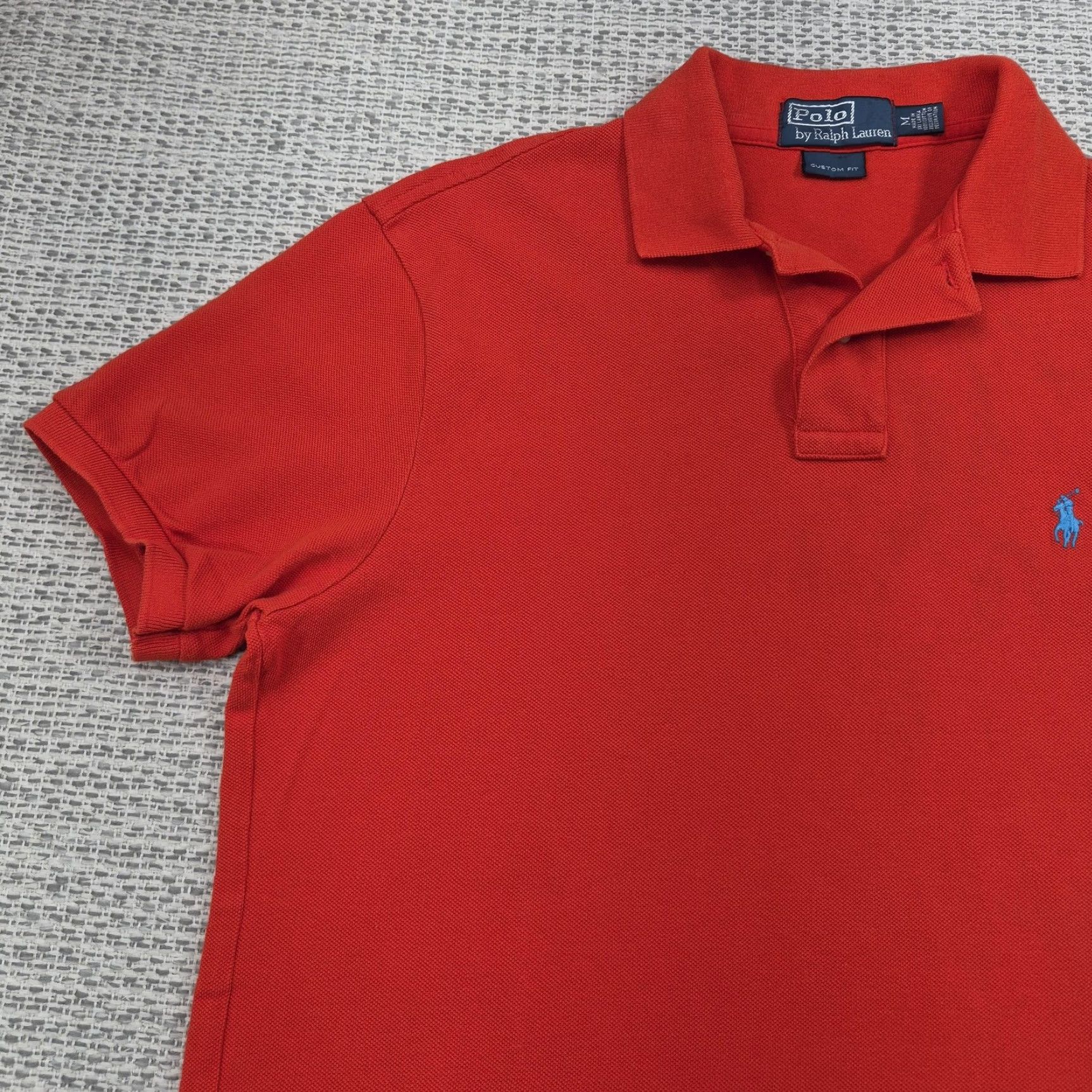Polo Ralph Lauren Polo Ralph Lauren Polo Shirt Mens Medium Red Custom Fit Cotton Pique Knit Size US M / EU 48-50 / 2 - 3 Thumbnail