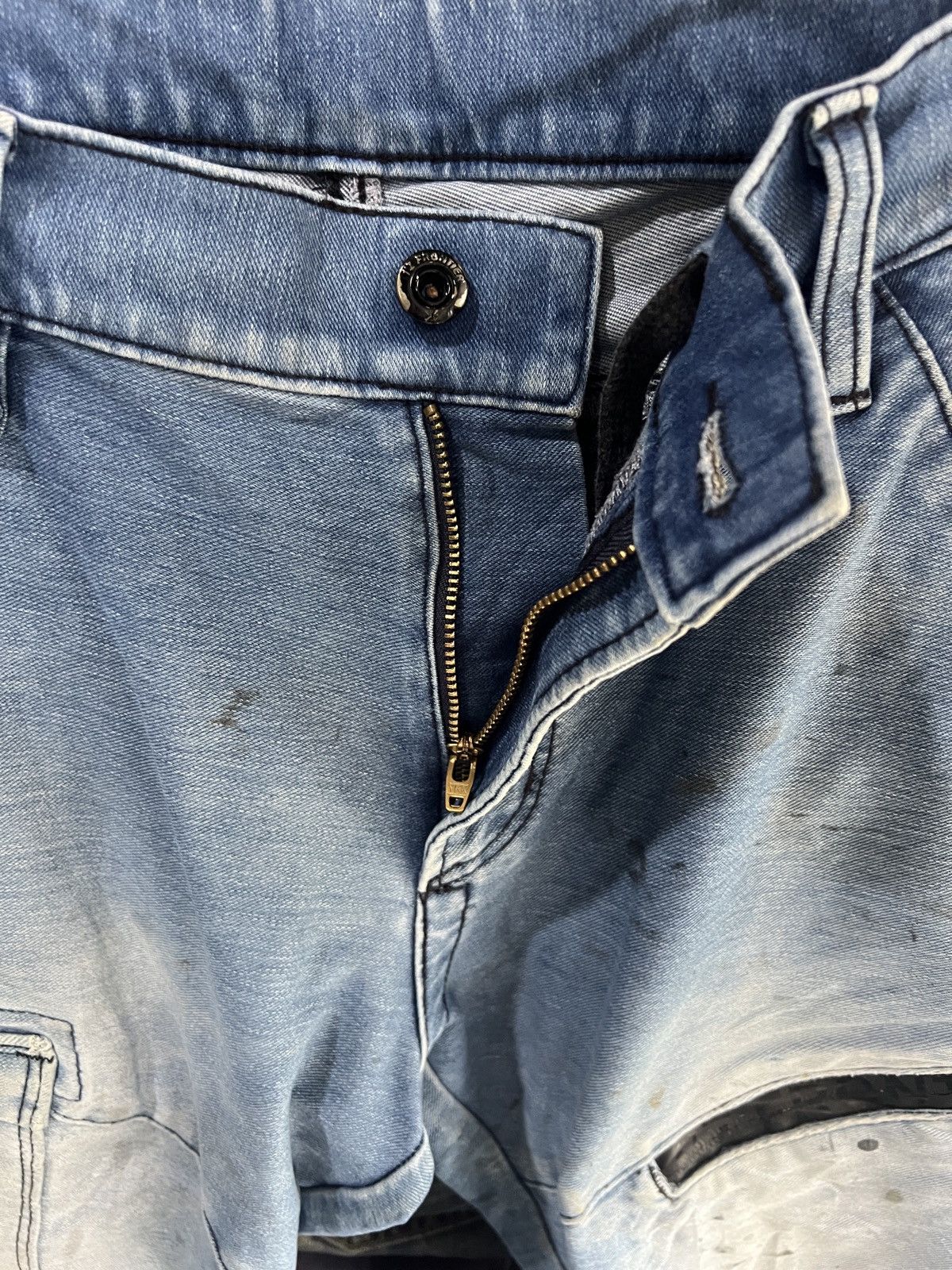 Japanese Brand 🔥Iz Frontier Distressed Denim Size US 34 / EU 50 - 12 Thumbnail