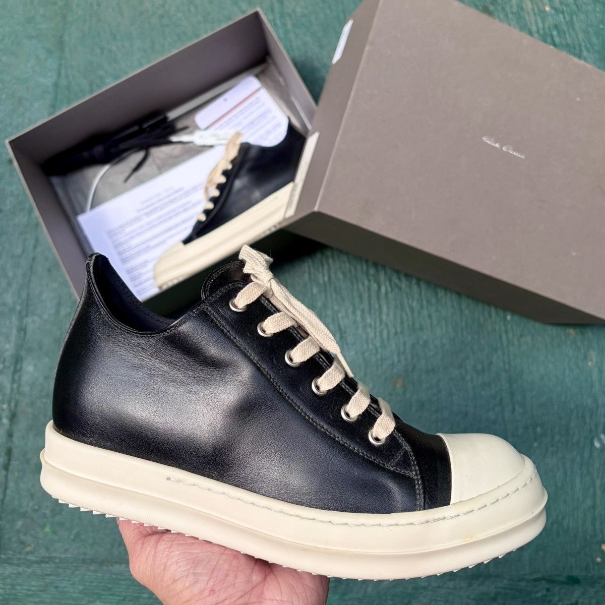 Rick Owens Rick Owens Mainline Leather Ramones Low Size US 6 / EU 39 - 2 Thumbnail
