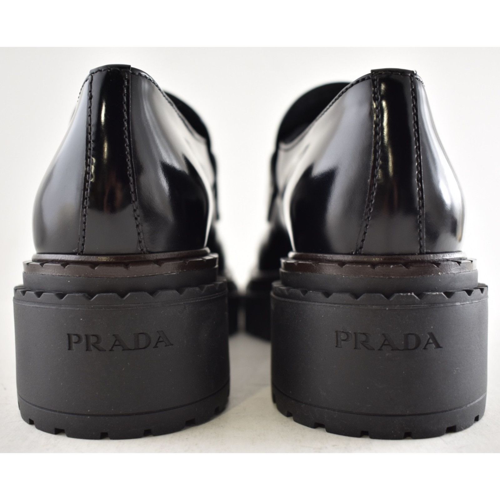 Prada Prada Black Leather Platform Loafer Creeper Flat 38.5 Size US 8.5 / EU 41-42 - 12 Thumbnail