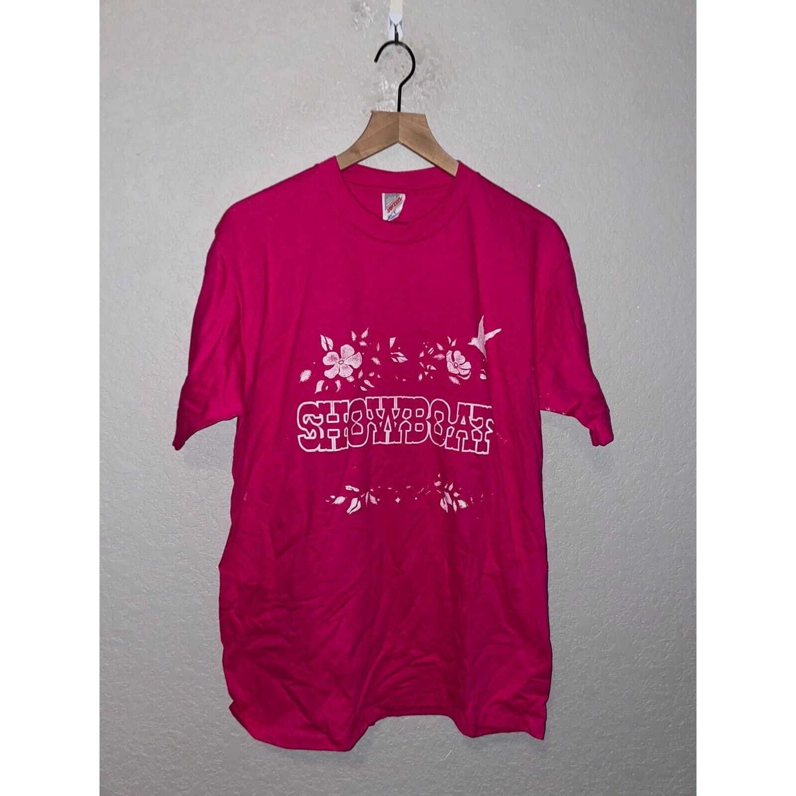 Jerzees Vintage Showboat Shirt Show Boat Pink Tee 90s VTG L Large Size US L / EU 52-54 / 3 - 1 Thumbnail