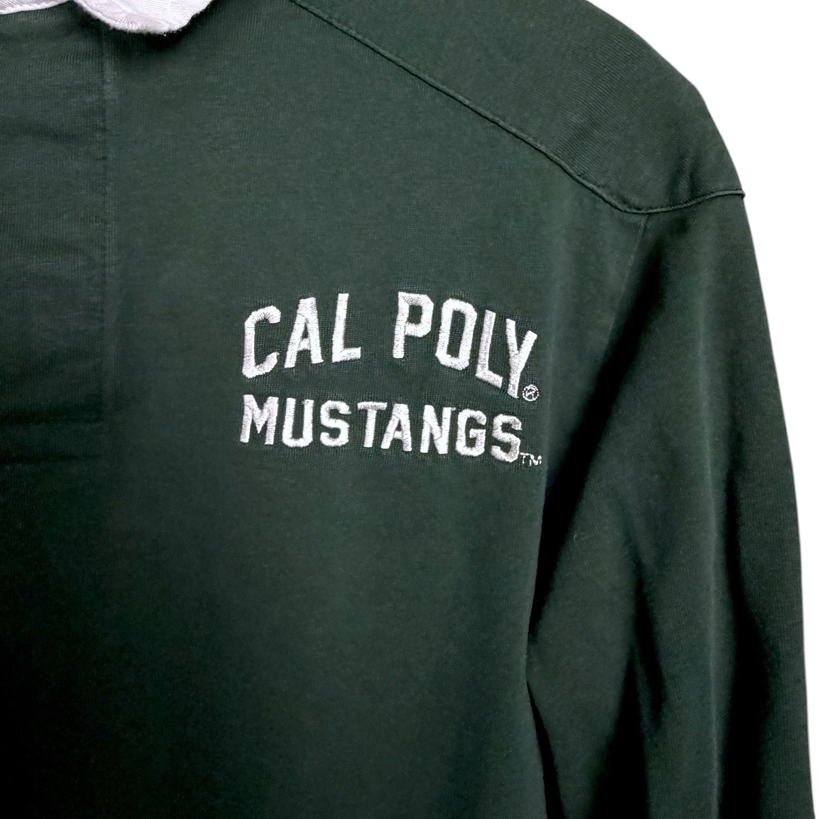 NCAA Cal Poly Mustangs Rugby Shirt Mens Small Green Long Sleeve Size US S / EU 44-46 / 1 - 3 Thumbnail