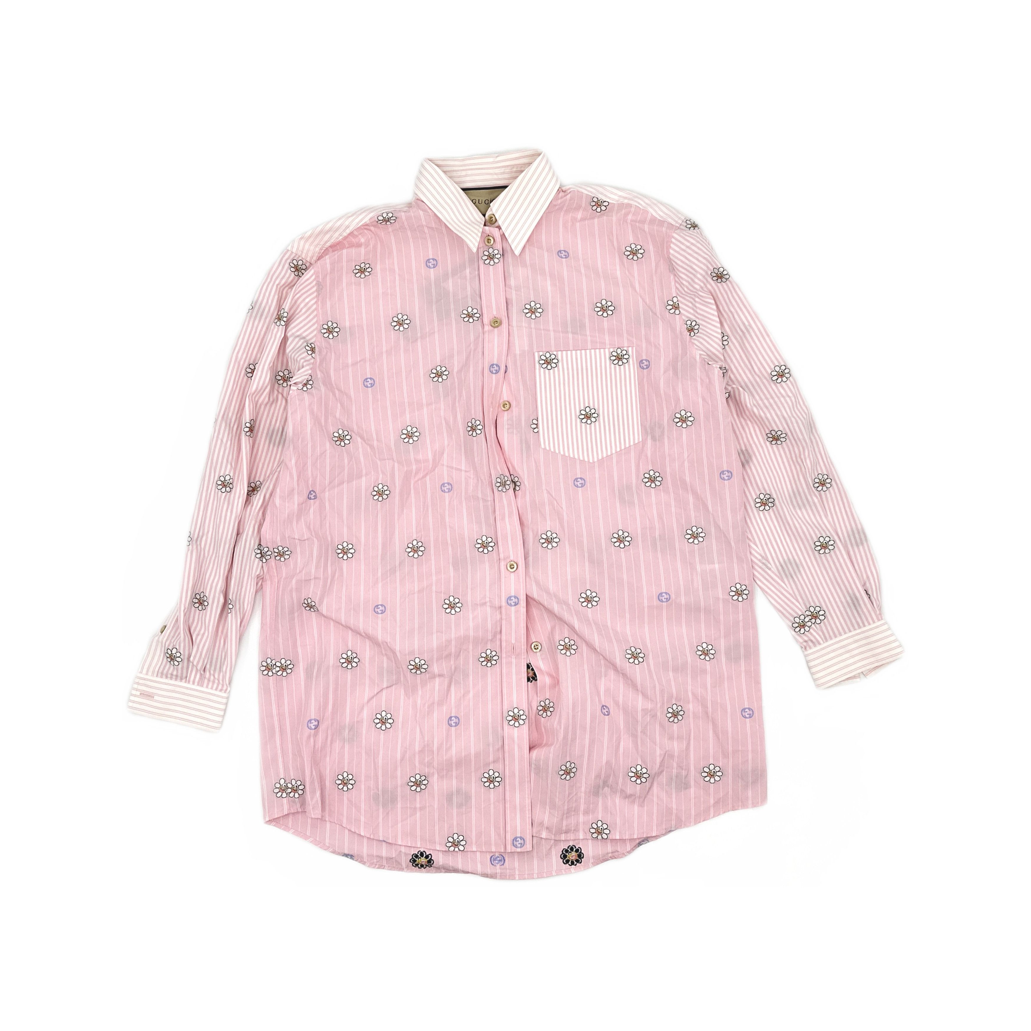 Gucci Gucci Floral Striped Shirt Mini Dress 42 Size M / US 6-8 / IT 42-44 - 1 Thumbnail