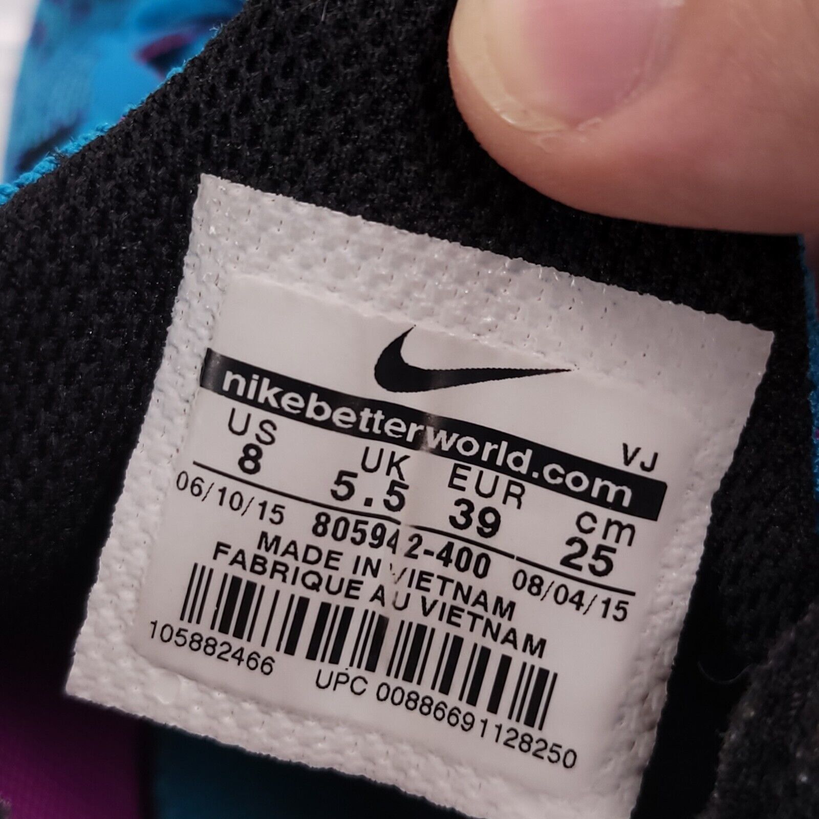 Nike Nike Tailwind 8 Shoe Womens Size 8 805942-400 Blue Black Size US 8 / IT 38 - 9 Thumbnail