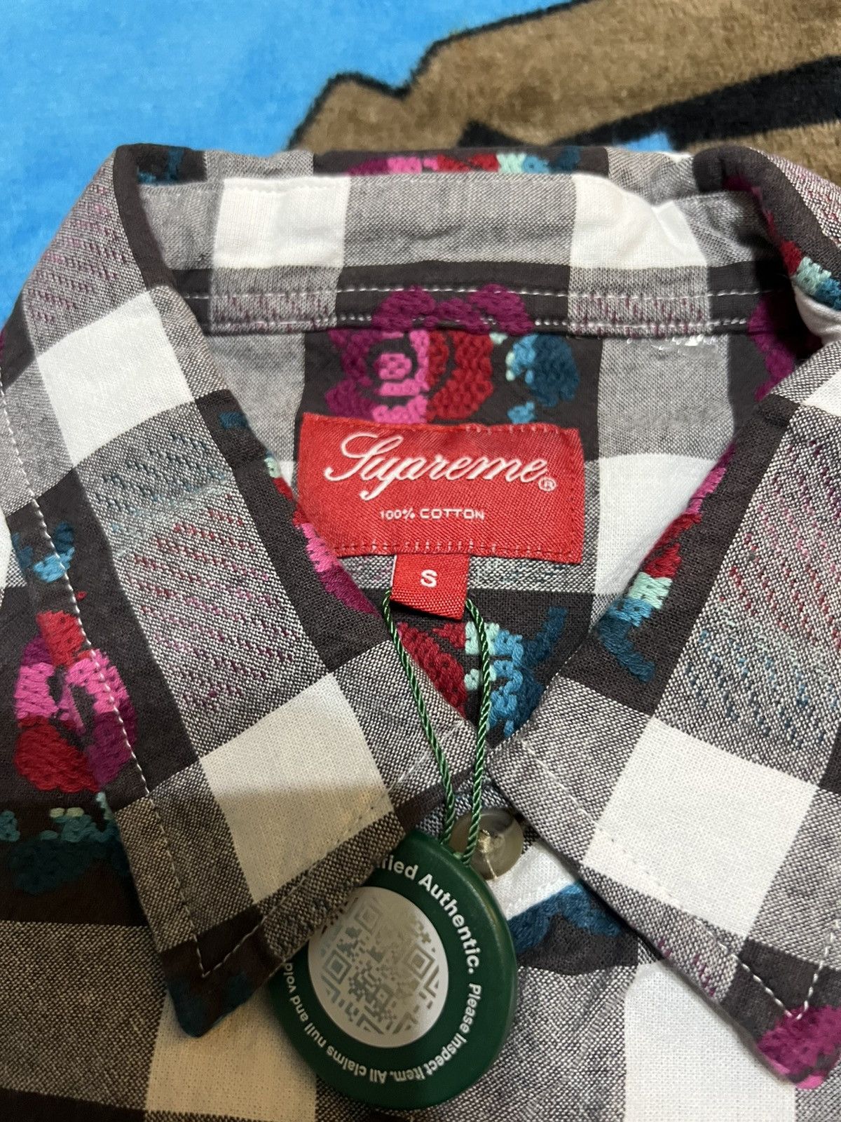 Supreme 🔥SS19 Supreme Buffalo Plaid Rose L/S BUTTON UP SMALL🔥 Size US S / EU 44-46 / 1 - 6 Thumbnail