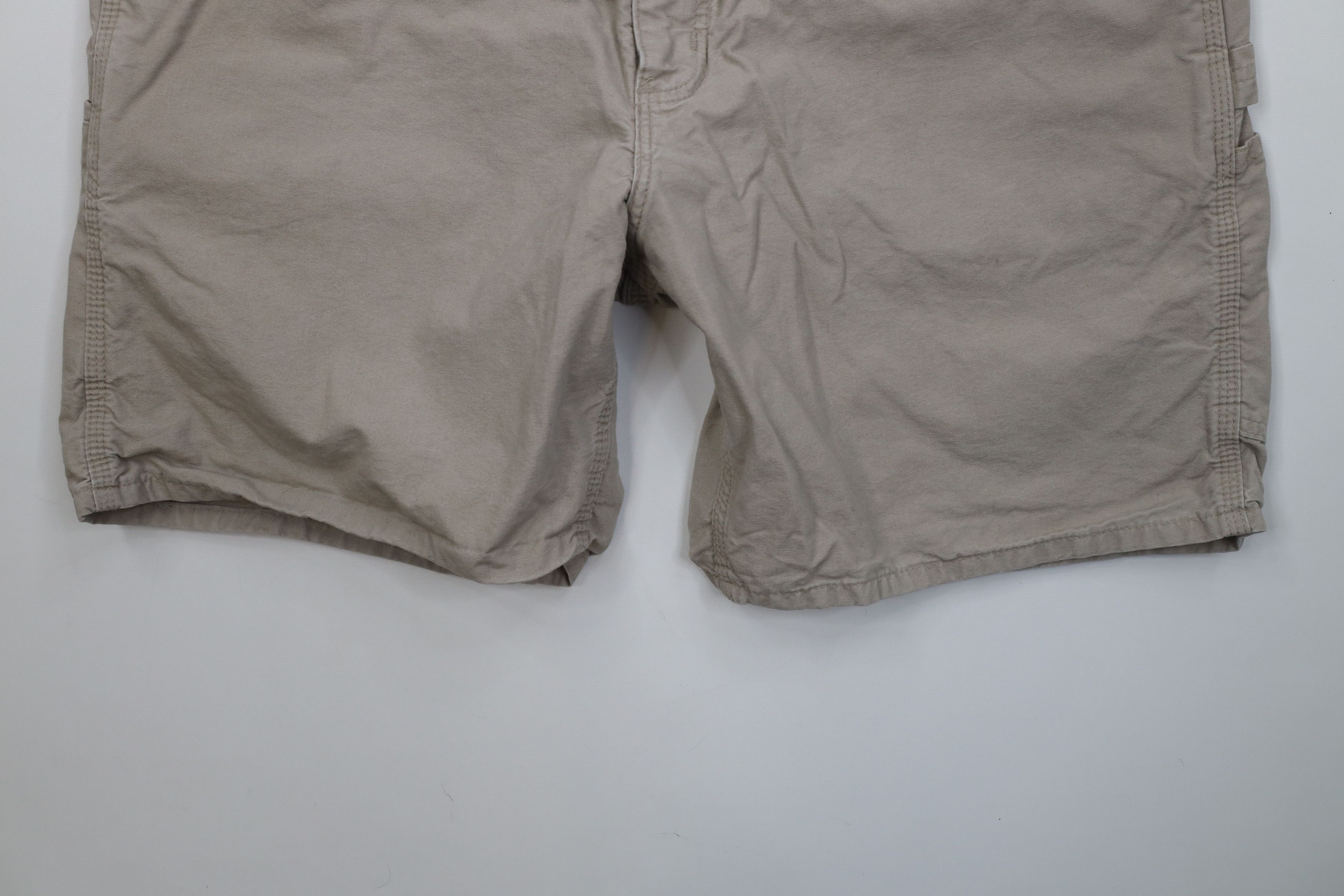 Carhartt Vintage Y2K Carhartt Spell Above Knee Relaxed Fit Shorts Tan Size US 38 / EU 54 - 4 Thumbnail