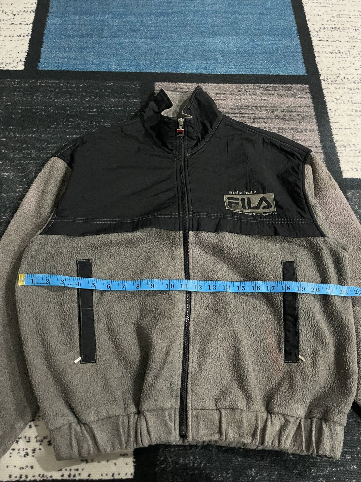 Fila × Vintage Vintage Fila Biella Italia Big Logo fleece Jacket Size US L / EU 52-54 / 3 - 17 Thumbnail