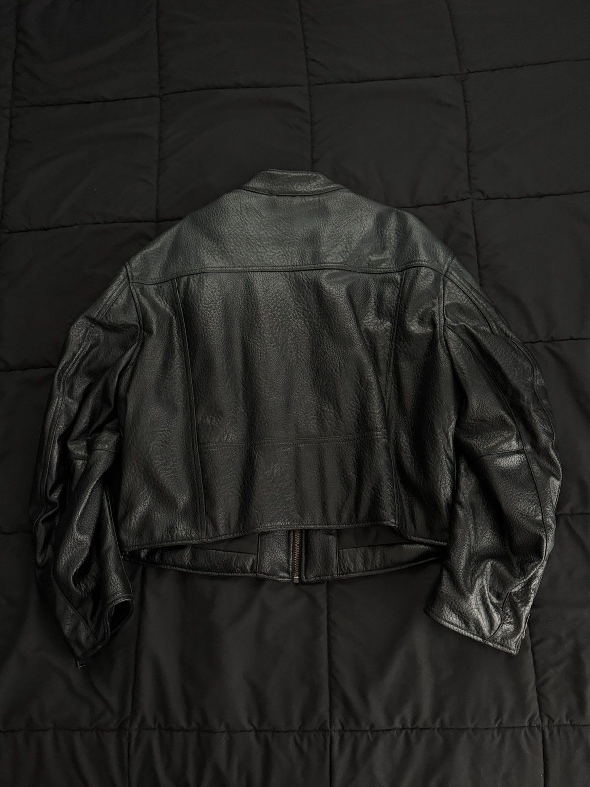 Zara Zara Black Bomber Leather Jacket Size US M / EU 48-50 / 2 - 3 Thumbnail