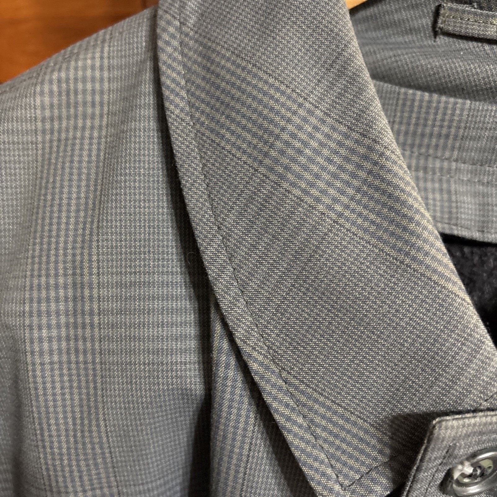 Other Vtg Brigadier Curlee 42R Blue Black Overcoat Alpaca Liner Size US XL / EU 56 / 4 - 3 Thumbnail