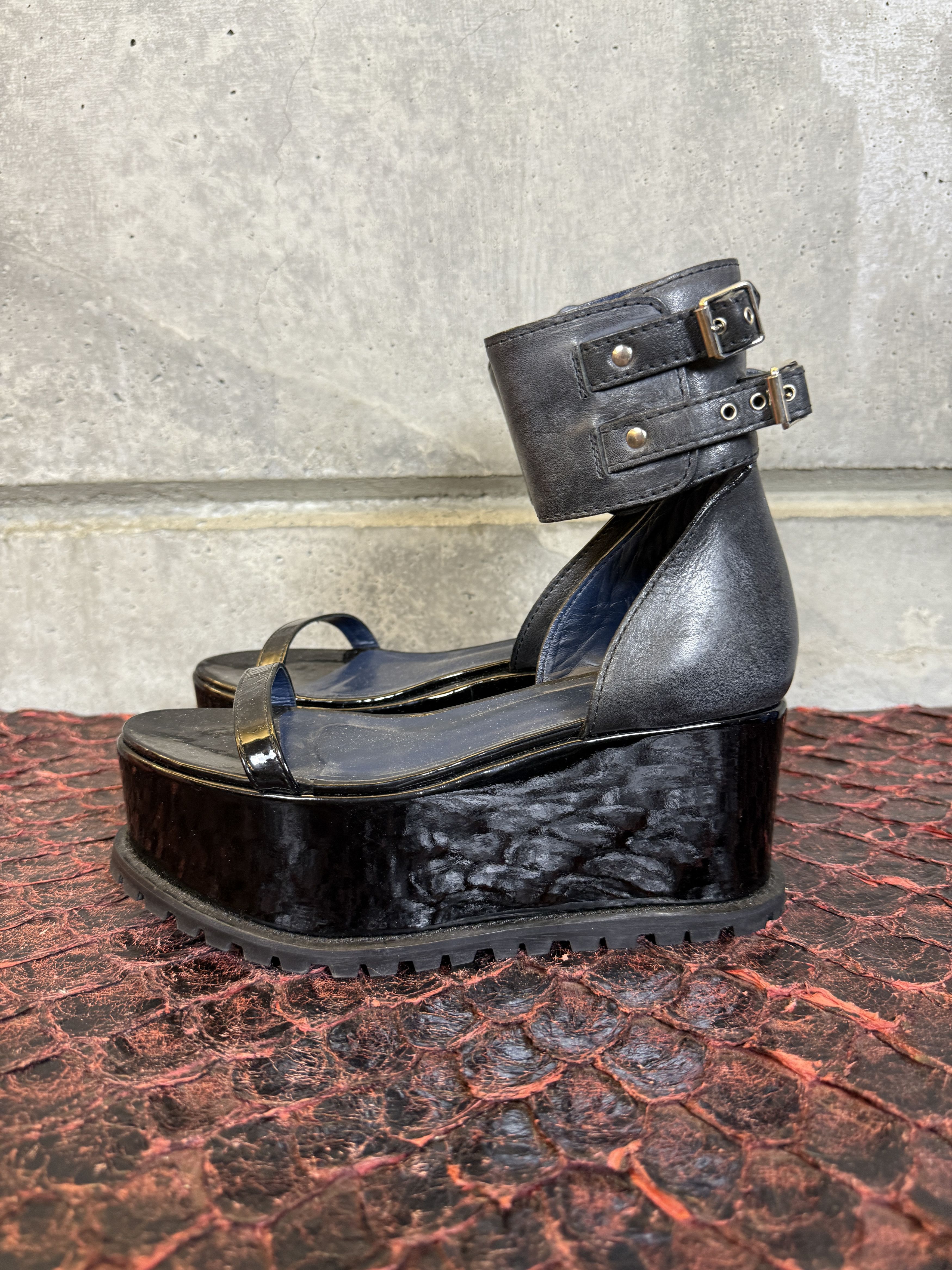 Sacai Sacai Leather Platform Sandals vibram soles Size US 7 / IT 37 - 1 Thumbnail