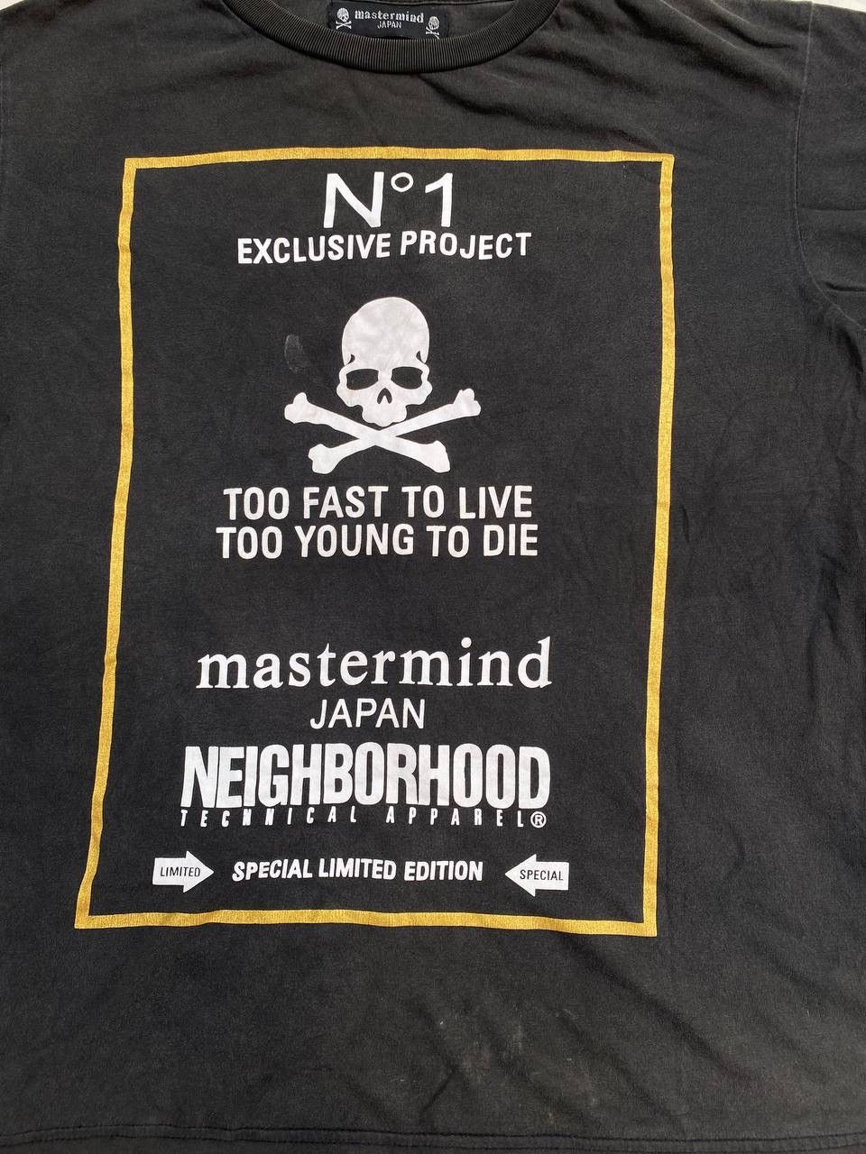 If Six Was Nine × Mastermind Japan × Neighborhood Vintage OG Mastermind Japan X Neighborhood Black Tee Shirt Size US M / EU 48-50 / 2 - 3 Thumbnail