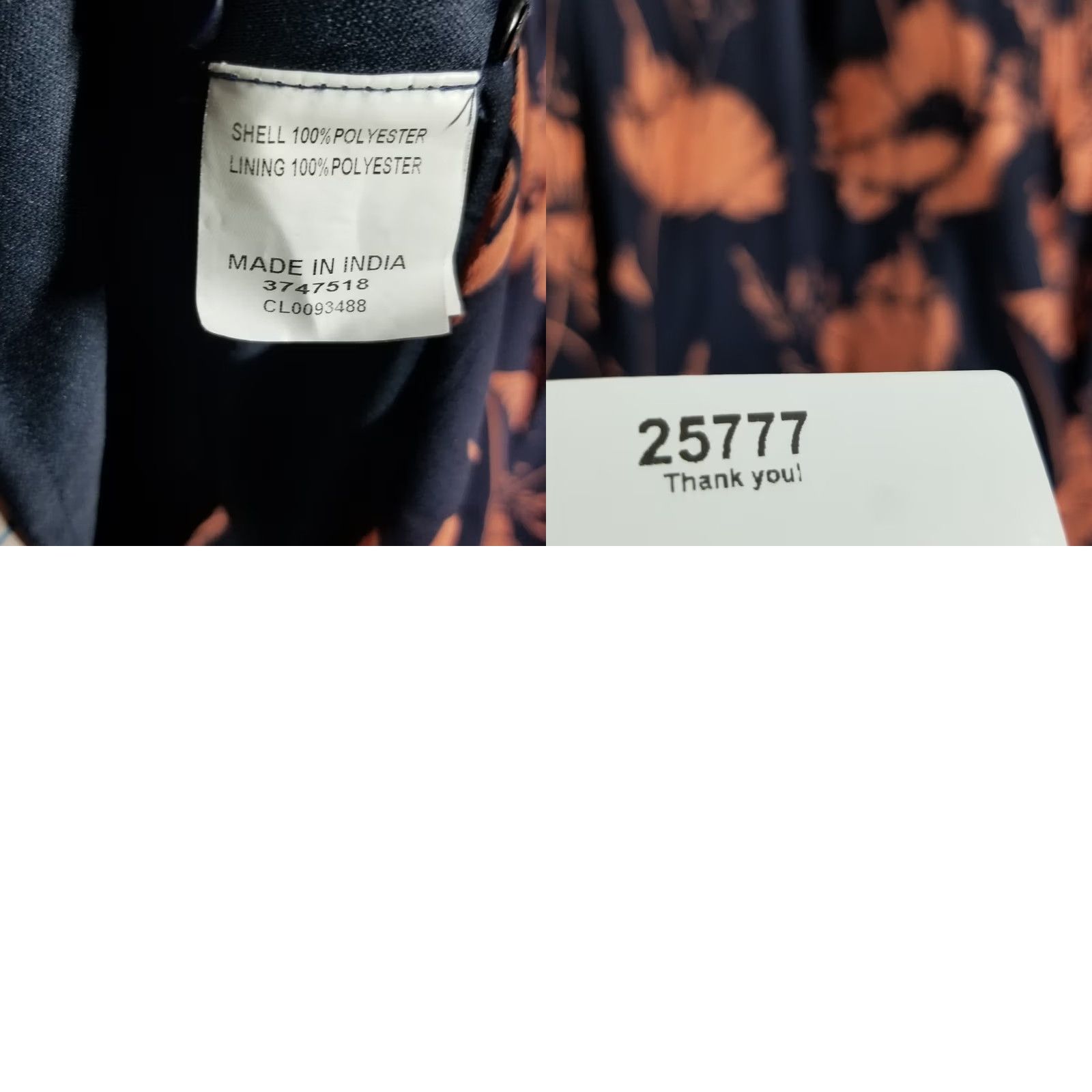 Vintage eShakti Shirt Dress 3X Blue Pink Short Sleeve Floral Artsy Tie Dress Womens 26W Size XXL / US 16-18 / IT 52-54 - 9 Thumbnail