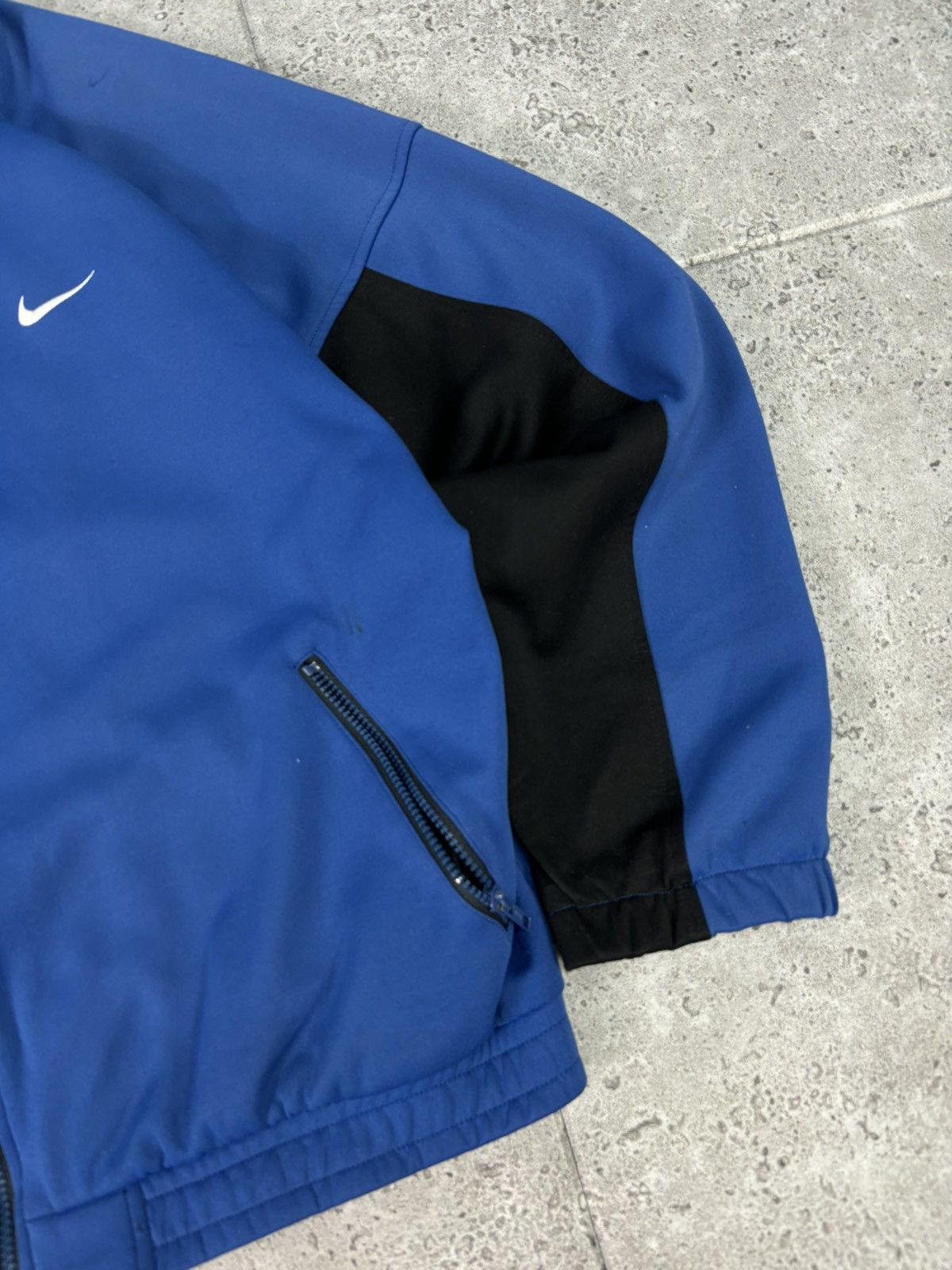 Nike × Vintage Vintage y2k Nike Blue Full Zip Up Hoodie mini Swoosh Logo Size US L / EU 52-54 / 3 - 6 Thumbnail