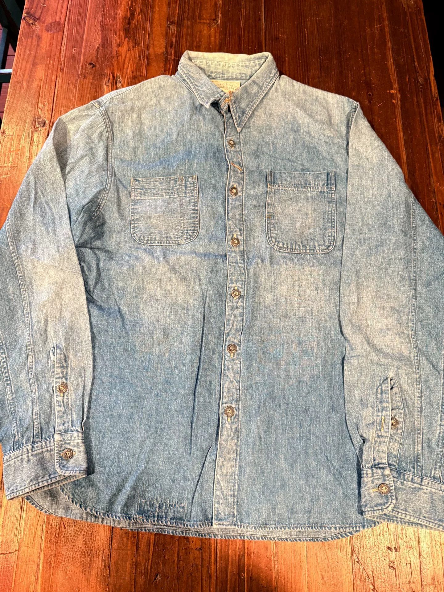RRL Ralph Lauren RRL Denim Shirt M Light Blue Size US M / EU 48-50 / 2 - 1 Thumbnail