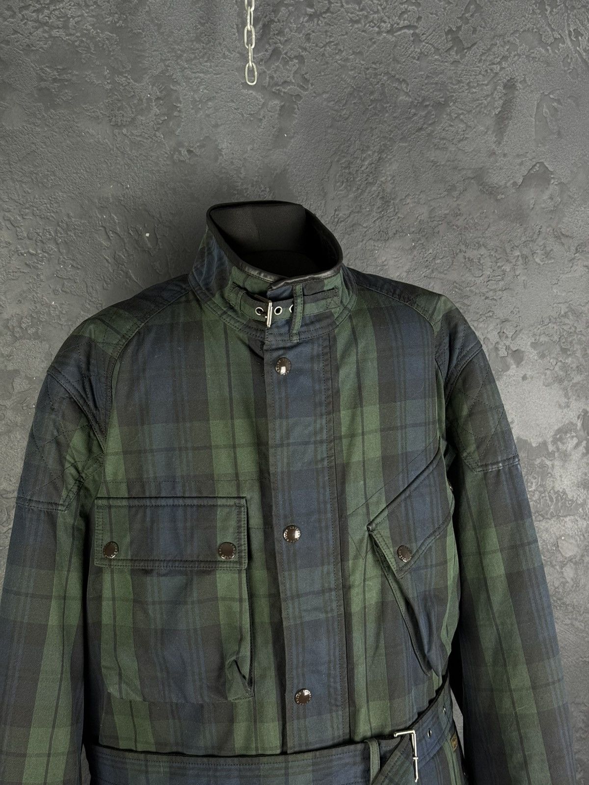 Polo Ralph Lauren Vintage Polo Ralph Lauren Mens Waxed Belted Motorcycl Jacket Size US XL / EU 56 / 4 - 5 Thumbnail