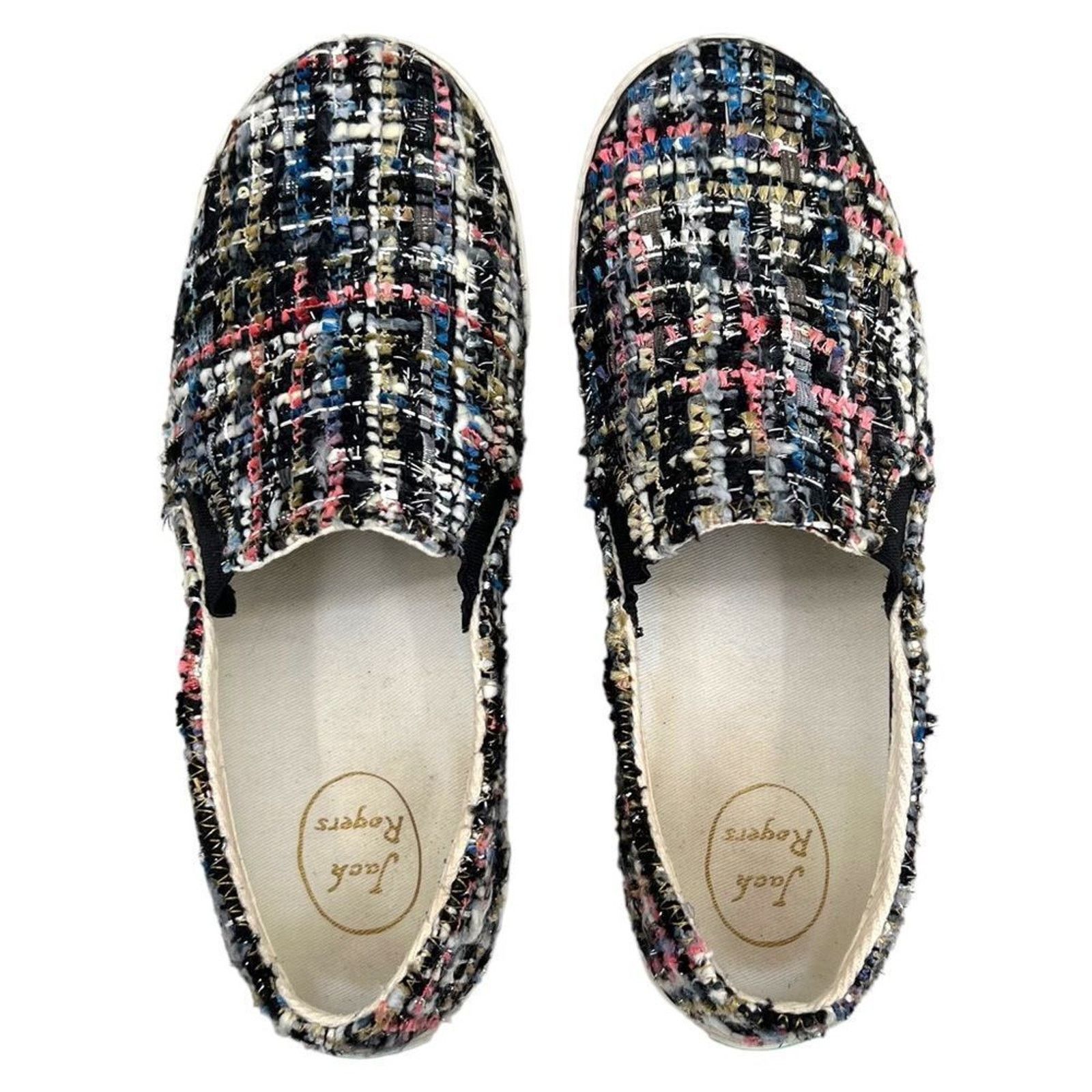 Jack Rogers Jack Rogers Anna Black Multi-Colored Metallic Tweed Sneakers Size US 6 / IT 36 - 7 Thumbnail