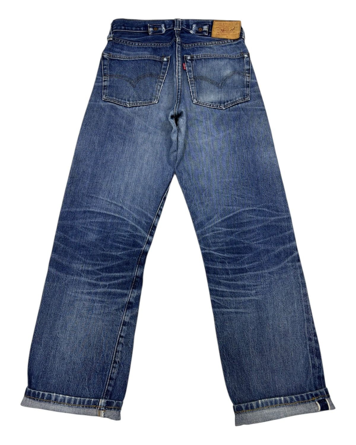 Kapital 🔥VINTAGE LEVIS 201 BIG E SELVEDGE DENIM JEANS RIP BUCKLE Size US 28 / EU 44 - 9 Thumbnail