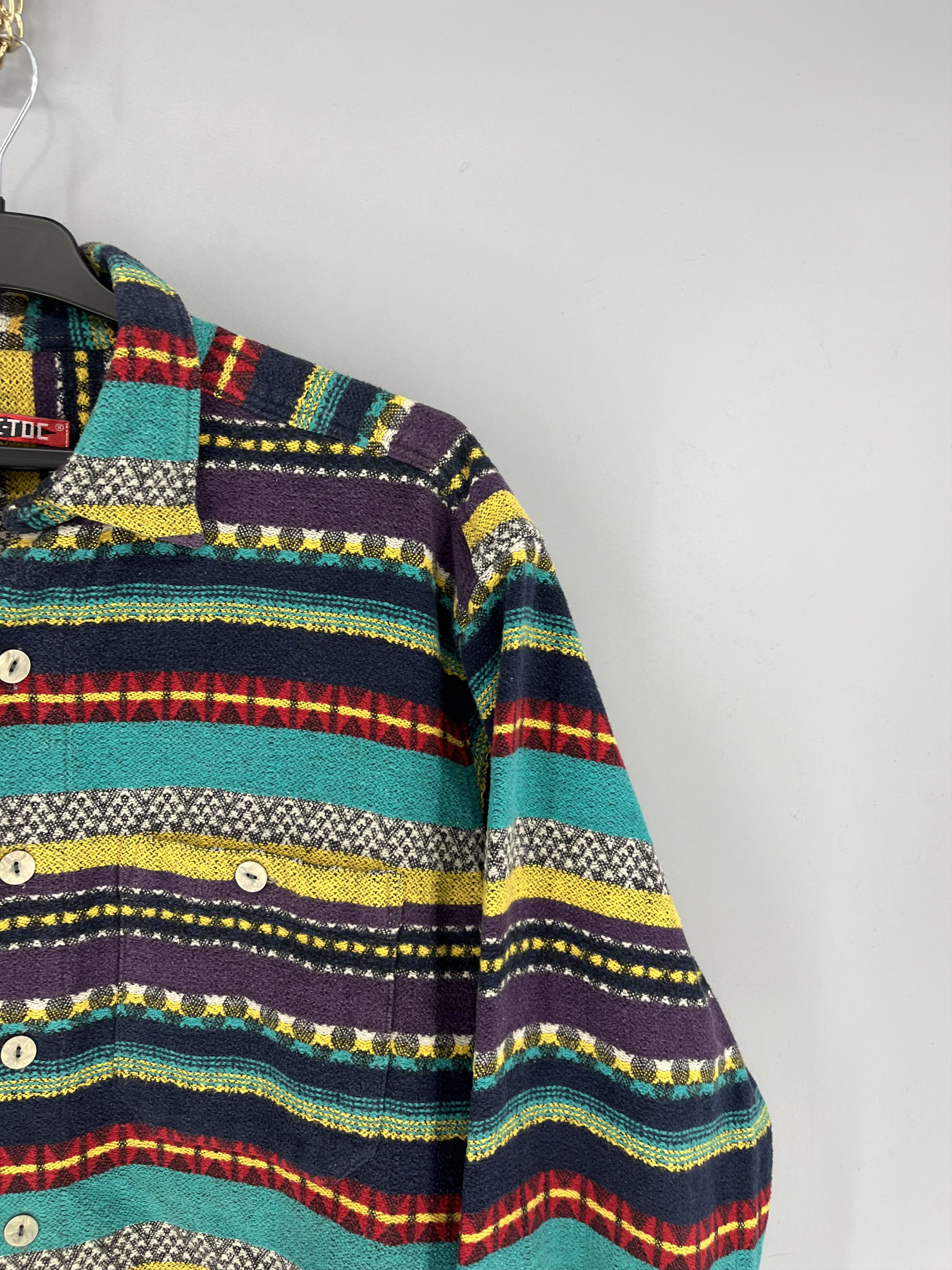 Japanese Brand 💥RARE💥Vintage Toc Toc Very Еhick Flannel Coogi Style Size US L / EU 52-54 / 3 - 9 Thumbnail