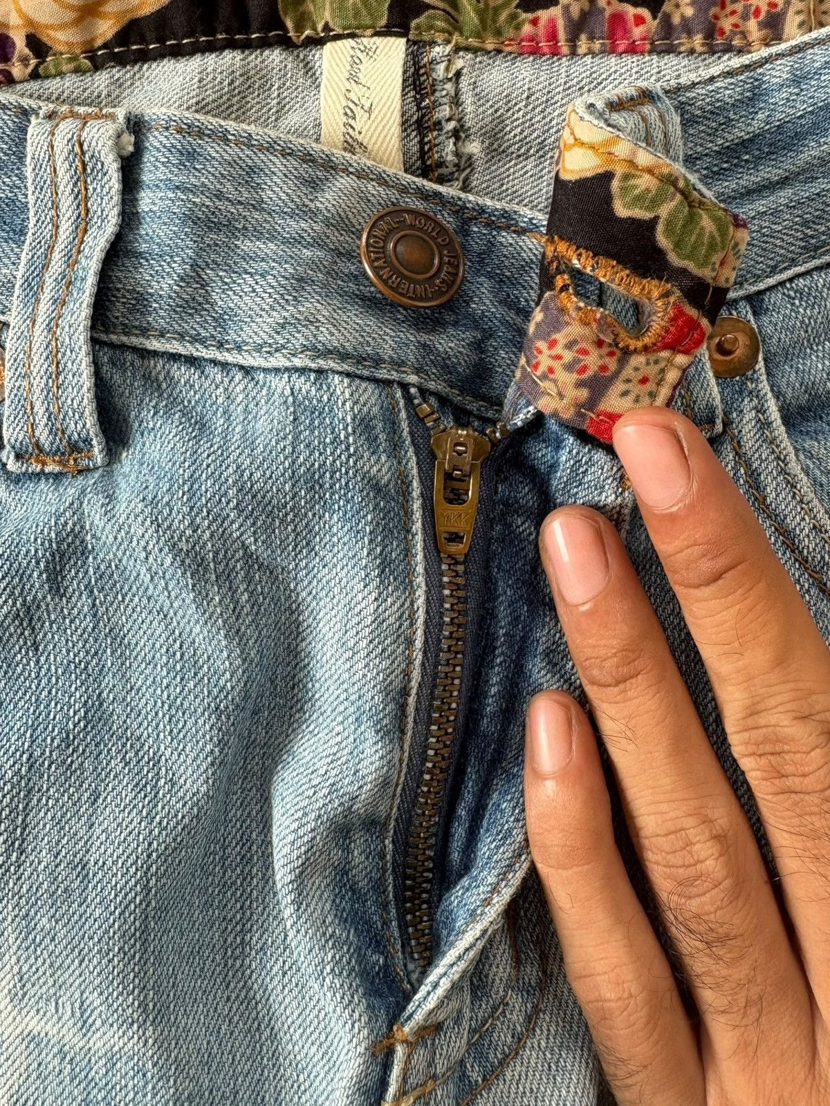 Japanese Brand Vintage Japanese Brand Distressed Reworked Jeans Size US 28 / EU 44 - 3 Thumbnail
