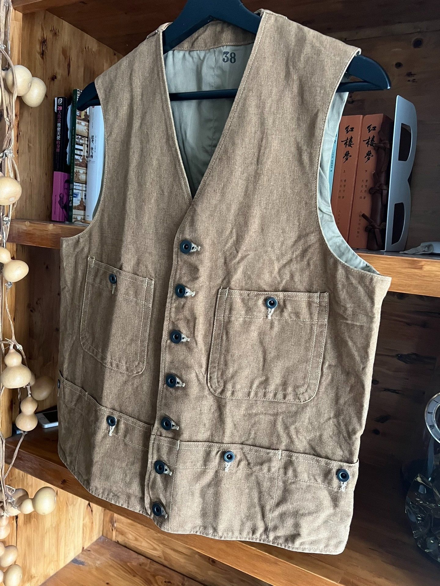 Mister Freedom Mister Freedom Vintage Cotton Linen Orange Workwear Vest Size US M / EU 48-50 / 2 - 3 Thumbnail
