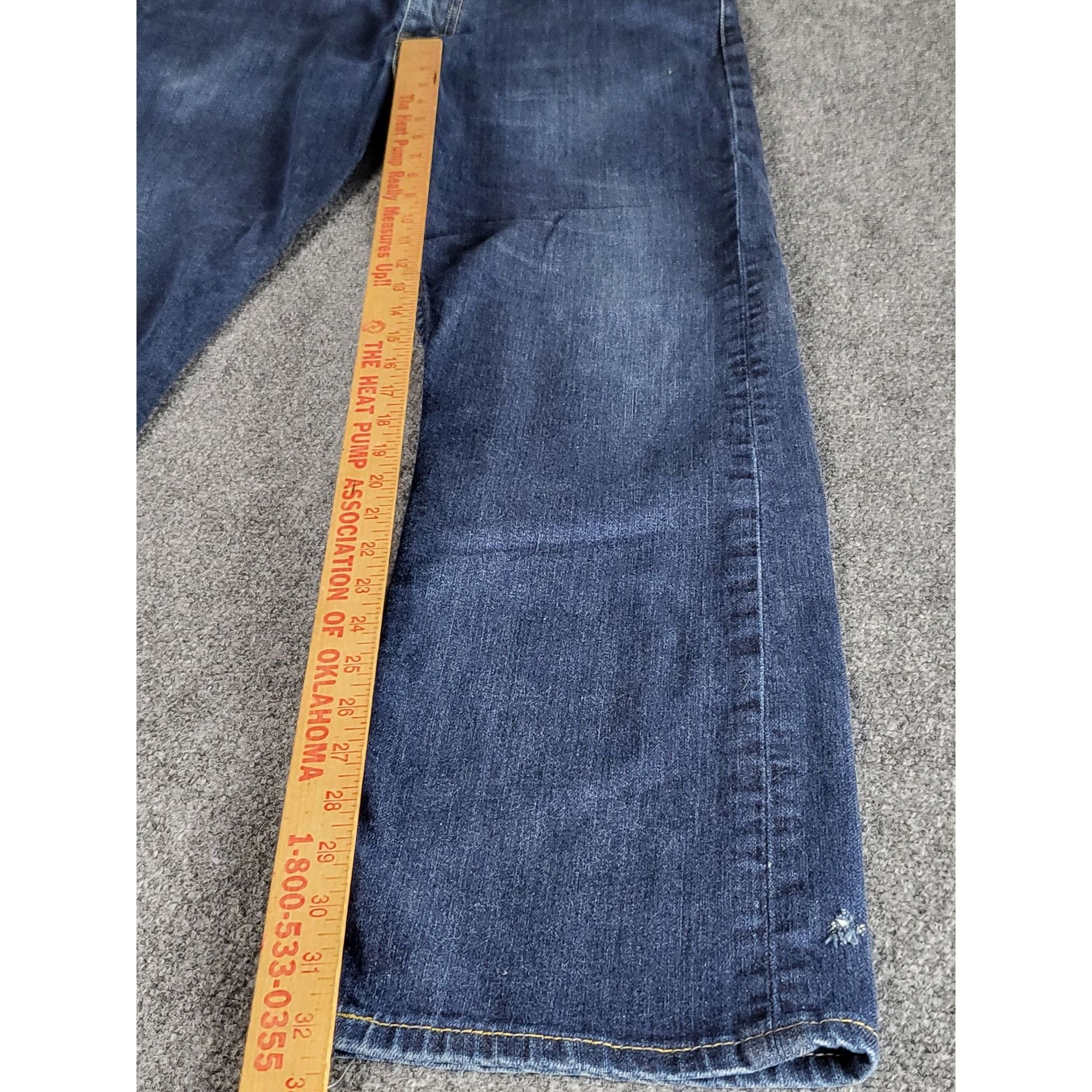 Levi's Levis 513 Jeans Men Sz 34X32 Blank Tab Blue Denim Slim Strai Size US 34 / EU 50 - 5 Thumbnail