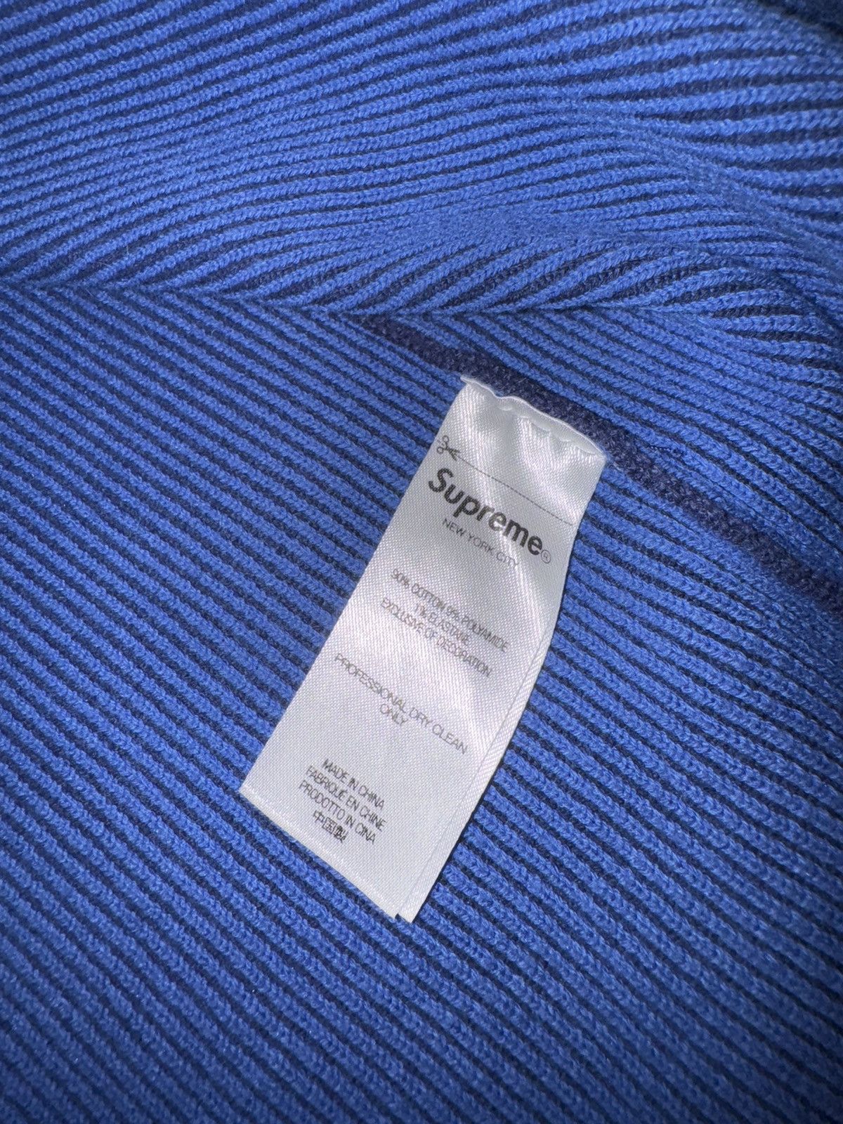 Supreme Supreme 2-Tone Ribbed Zip Up Sweater Size US L / EU 52-54 / 3 - 7 Thumbnail