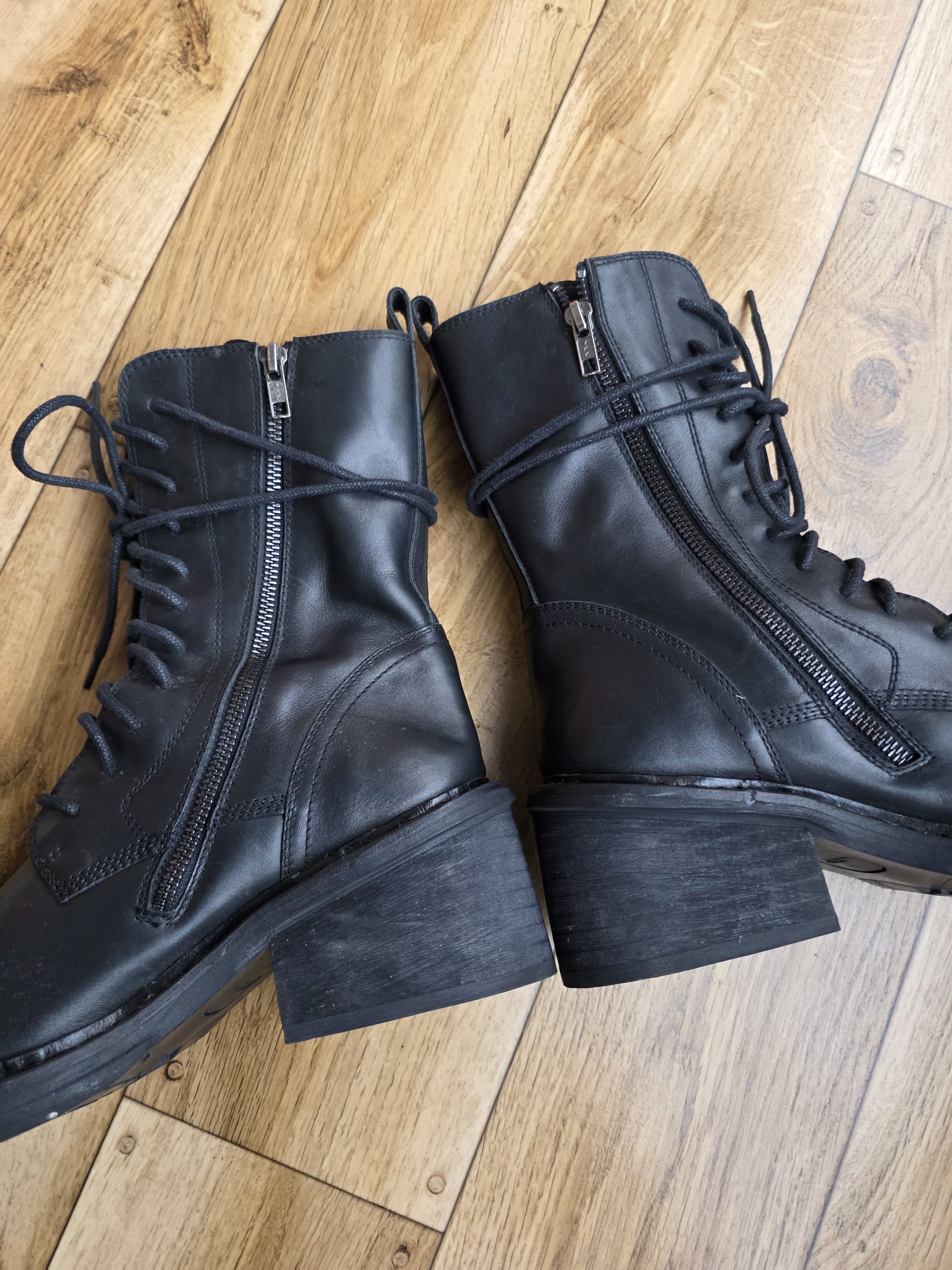 Ann Demeulemeester Ann Demeulemeester Heeled Lace up Leather Ankle Combat Boots Size US 10 / IT 40 - 6 Thumbnail
