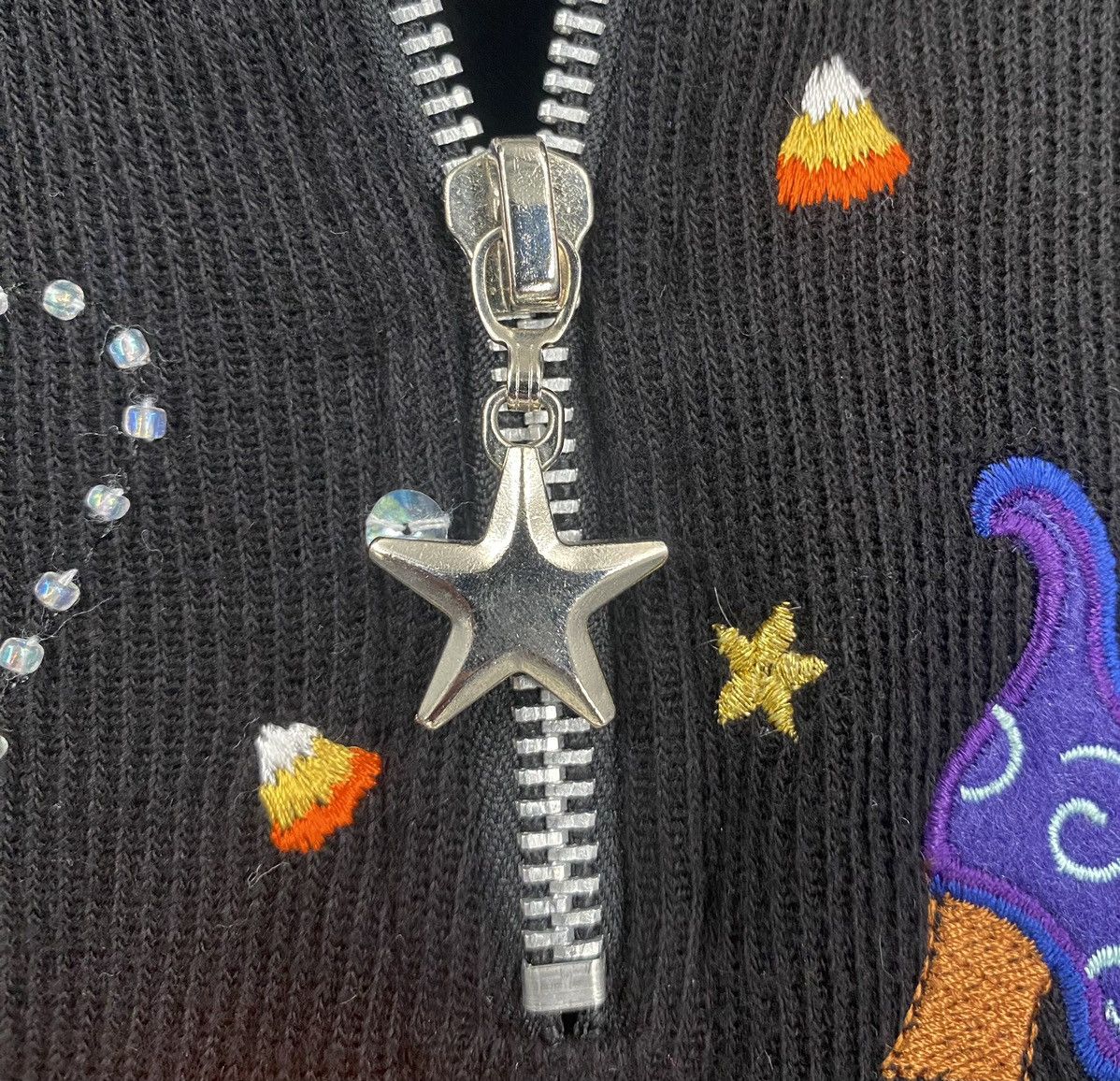 Other Vintage Y2K Halloween Witch Pumpkin Candy 1/2 Zip Shirt Size L / US 10 / IT 46 - 5 Thumbnail
