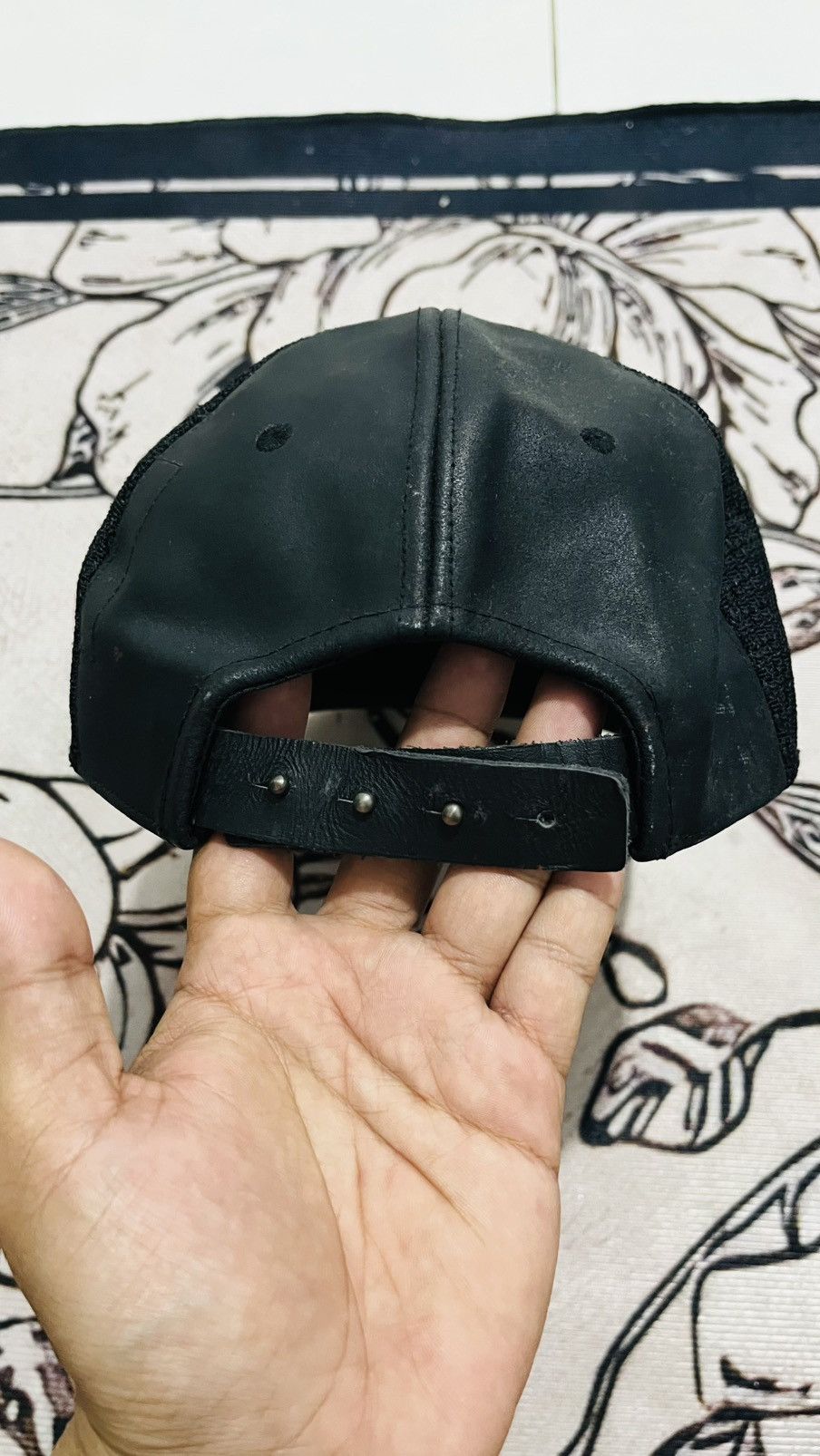 Zucca Zuca_Space mesh Leather Hat Size ONE SIZE - 3 Thumbnail