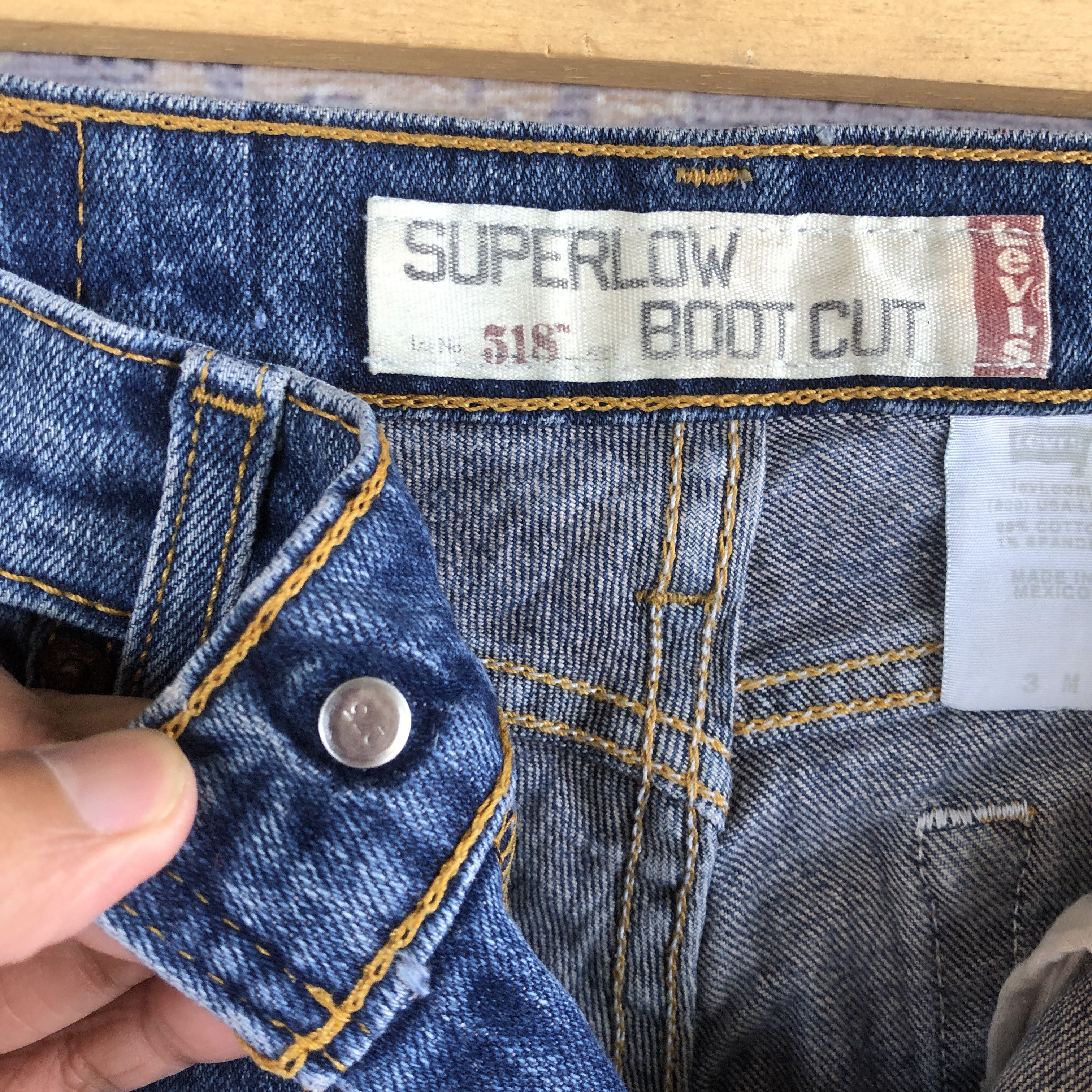 If Six Was Nine Vintage Levis 518 Boot Cut Flare Jeans Levi's Wide Leg Denim Size 26" / US 2 / IT 38 - 7 Thumbnail