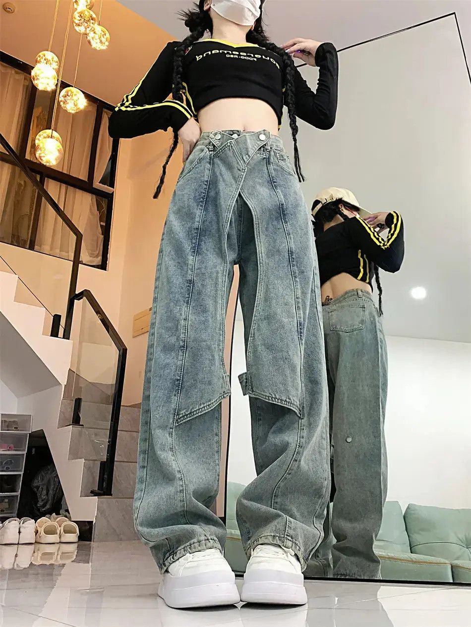 Japanese Brand Splicing high street straight leg jeans Size US 32 / EU 48 - 1 Thumbnail