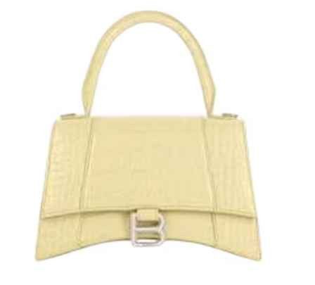 image of Balenciaga Oc11Z10224 Size: Os Small Handbag Embossed In Yellow, Women's