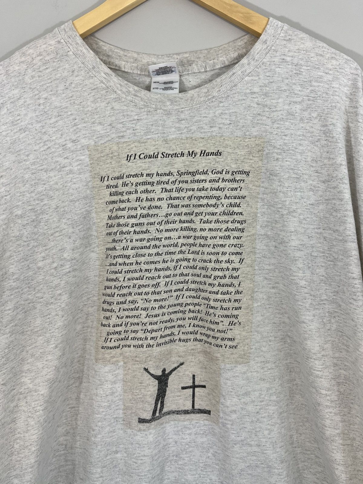 Vintage Oversize Distressed Religious Script Boxy XXXL Tee Size US XXL / EU 58 / 5 - 3 Thumbnail
