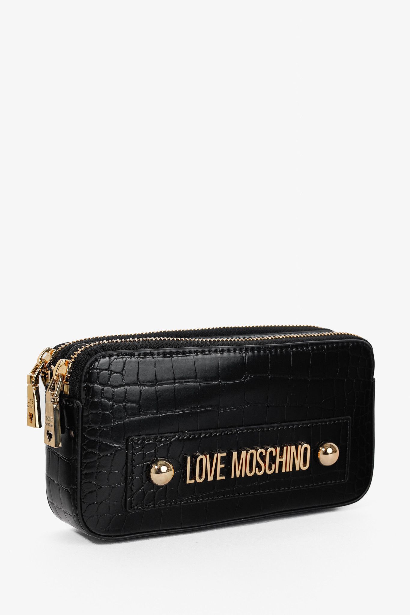 Love Moschino Love Moschino PU Croco Logo-Plaque Zip Around Crossbody Bag Size ONE SIZE - 2 Thumbnail
