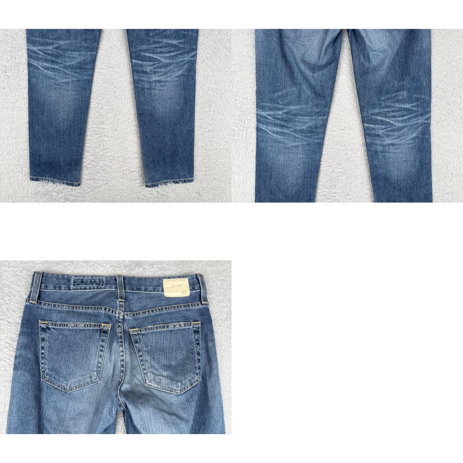 Vintage AG Adriano Goldschmied Jeans Womens 24R Blue The Ex-Boyfriend Slim Distressed Jeans Size 42" / US 20 - 10 Thumbnail